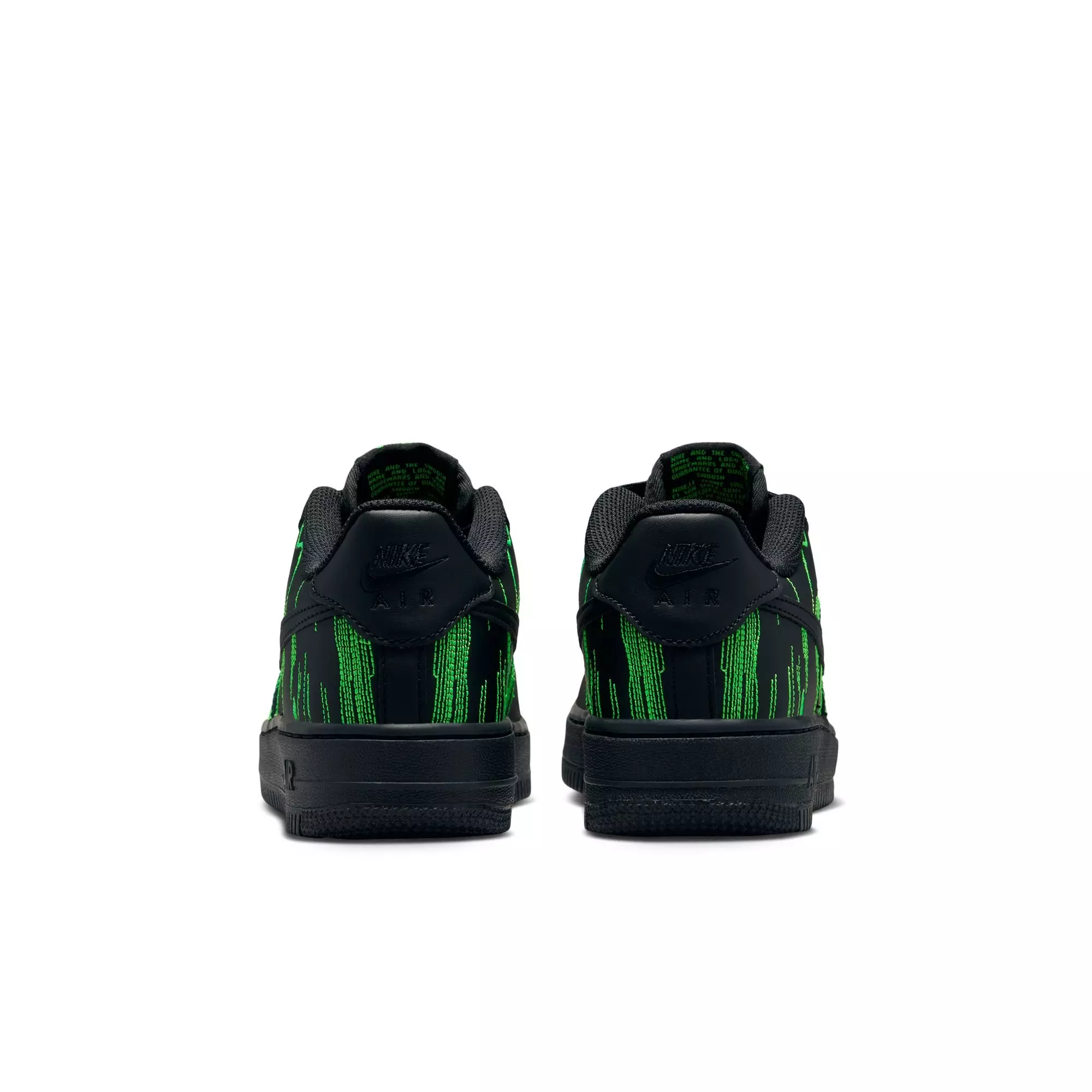 Nike Air Force 1 LV8 4 "Black/Green Strike/Vivid Purple" Grade School Boys' Shoe - BLACK/GREEN