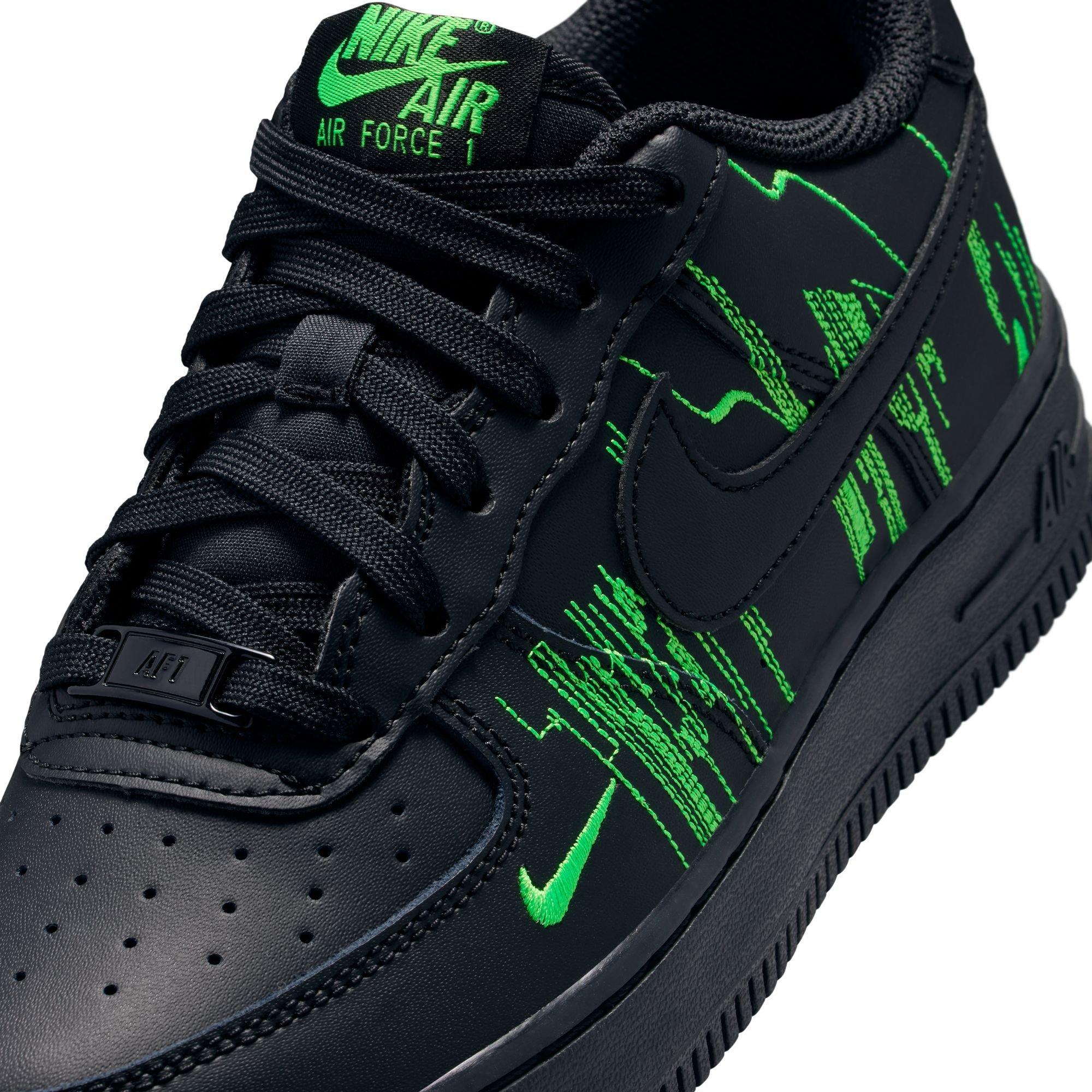 Nike Air Force 1 LV8 4 Grade School Boys' "Black/Green Strike/Vivid Purple" Shoe