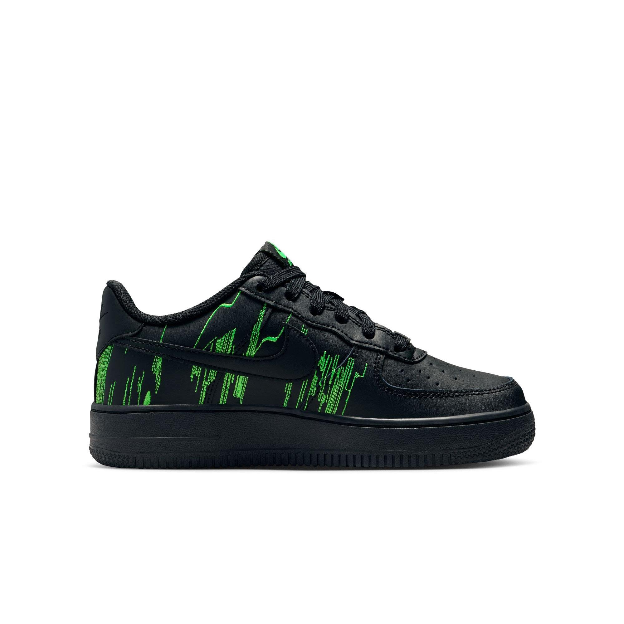 Nike Air Force 1 LV8 4 Grade School Boys' "Black/Green Strike/Vivid Purple" Shoe