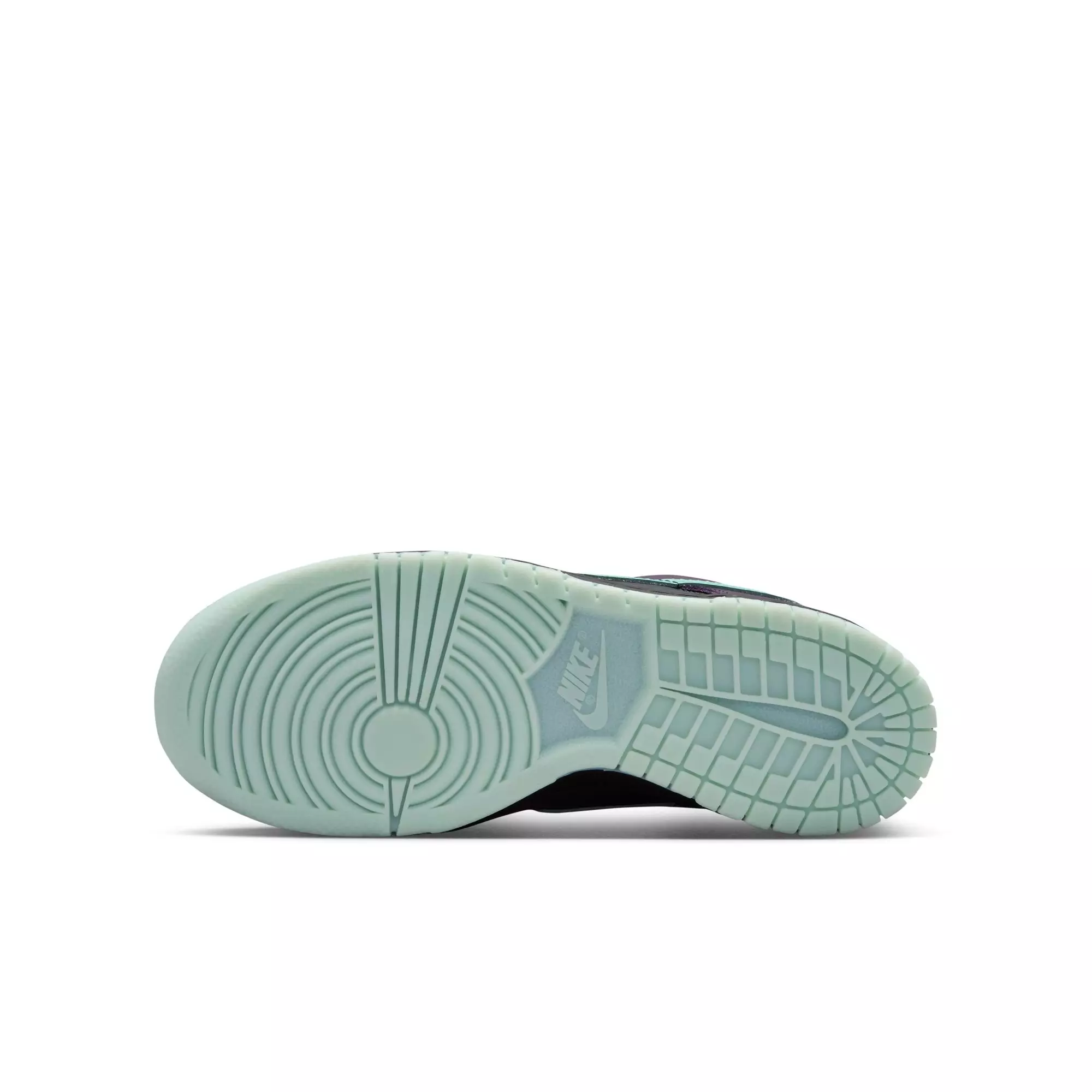 Nike Dunk Low "Dk Smoke Grey/Artisan Teal/Grand Purple" Grade School Boys' Shoe - PURPLE/BLACK