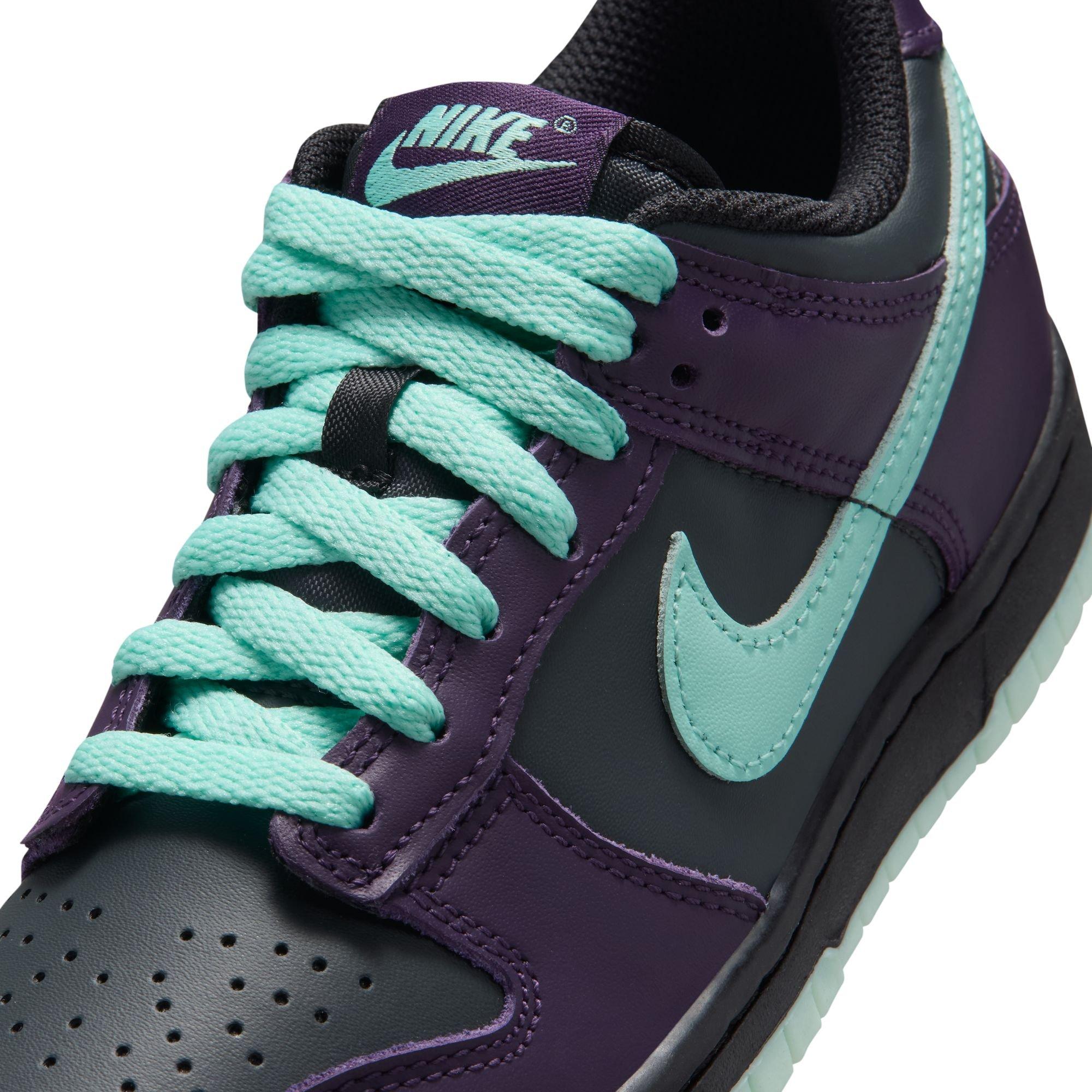 Nike Dunk Low Grade School Boys' "Dk Smoke Grey/Artisan Teal/Grand Purple" Shoe