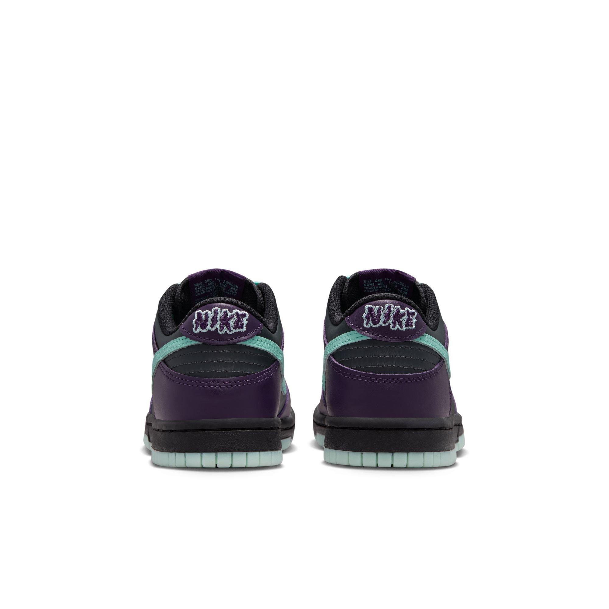Nike Dunk Low Grade School Boys' "Dk Smoke Grey/Artisan Teal/Grand Purple" Shoe