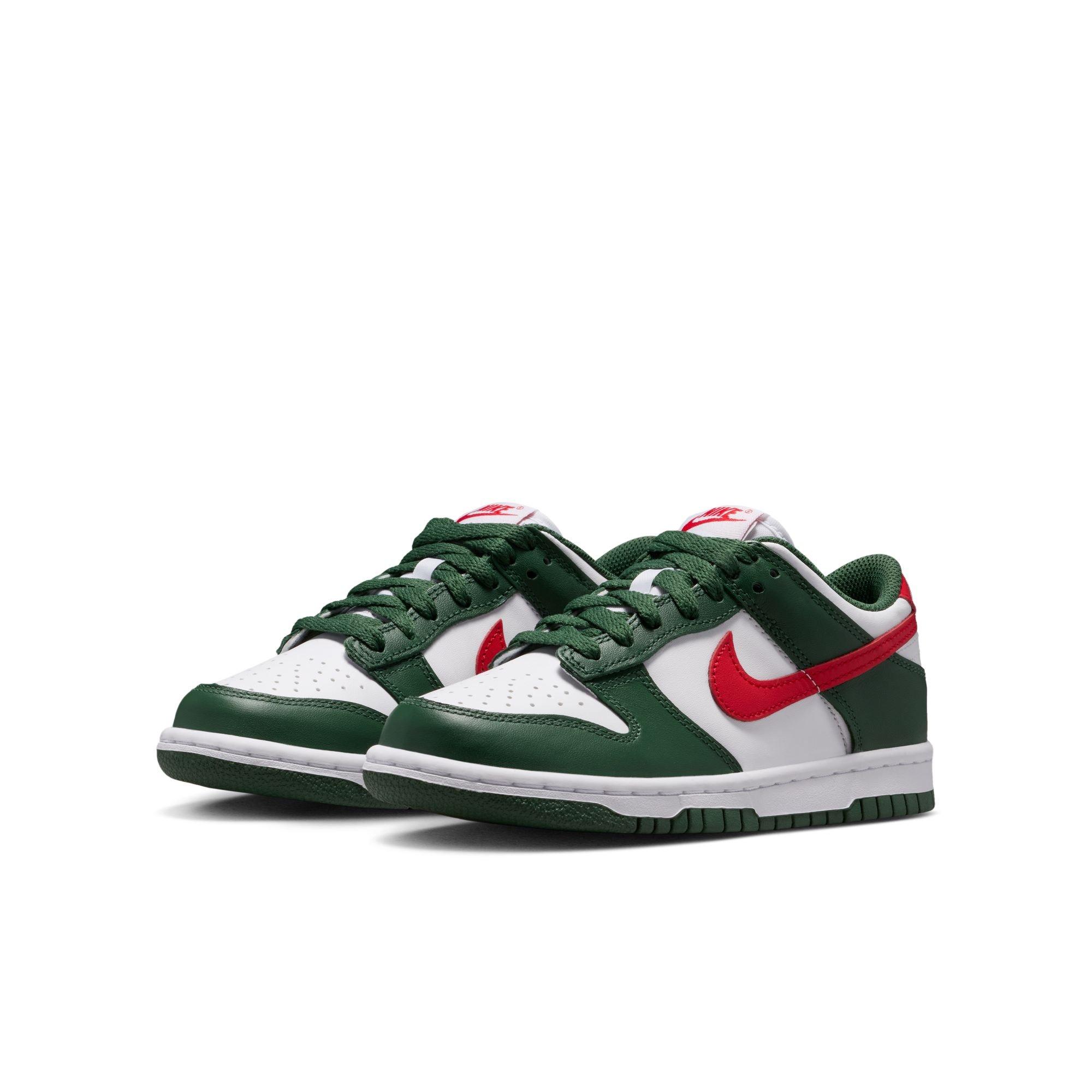 Nike Dunk Low Grade School Boys' "Fir/University Red/White" Shoe