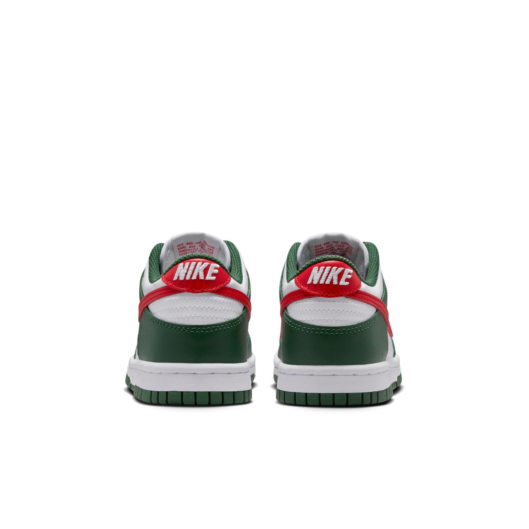 Nike Dunk Low Grade School Boys' "Fir/University Red/White" Shoe