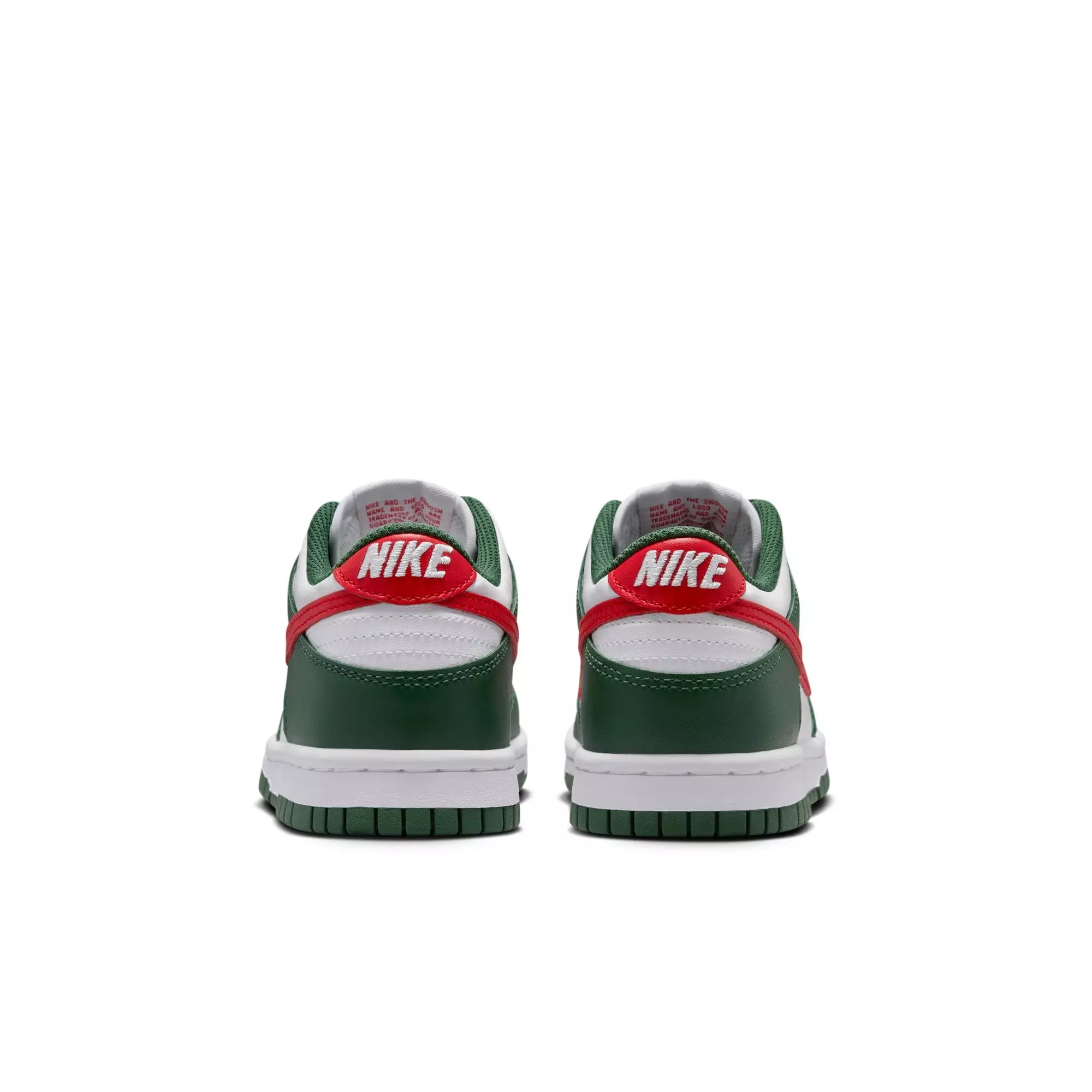Nike Dunk Low "Fir/University Red/White" Grade School Boys' Shoe - GREEN/RED