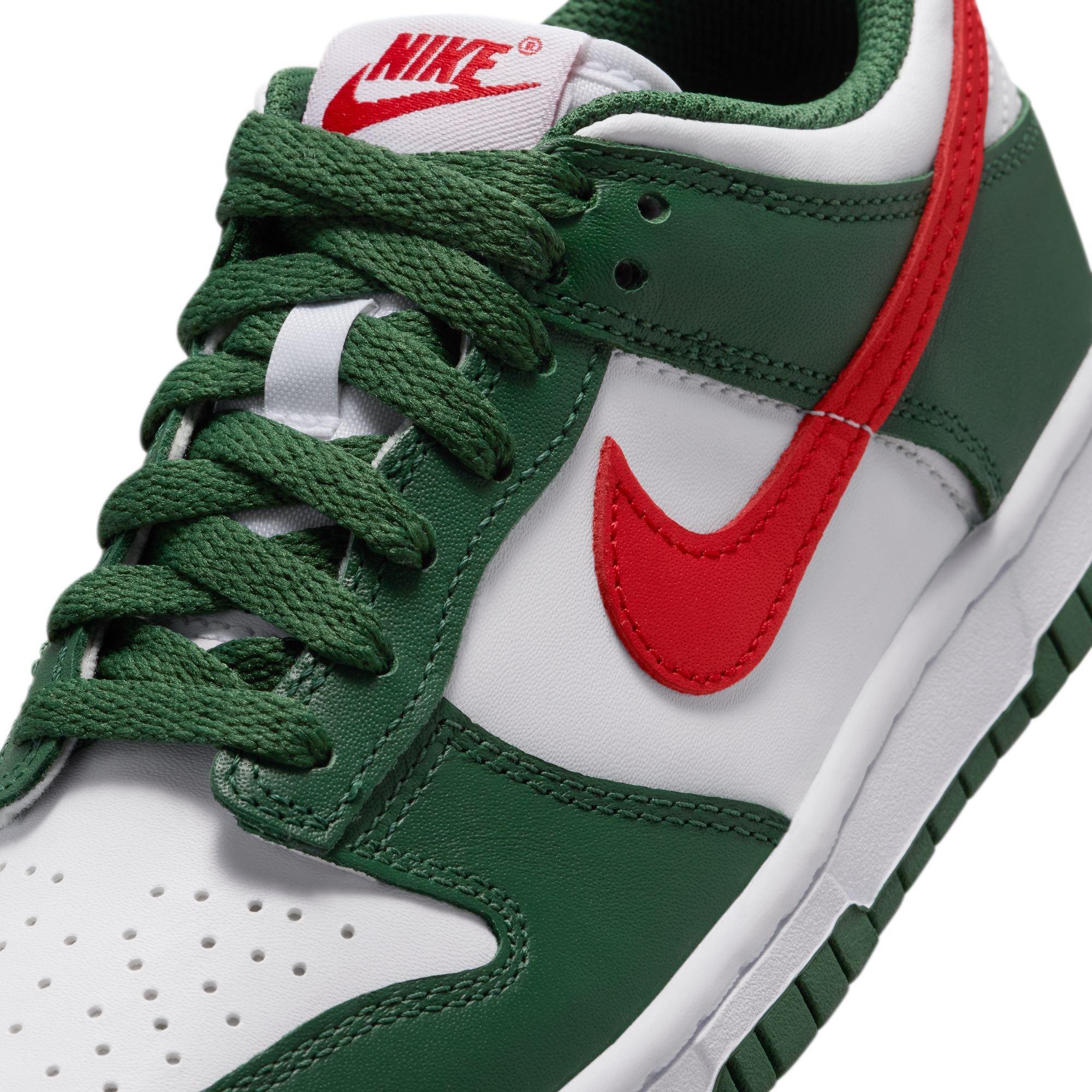Nike Dunk Low Grade School Boys' "Fir/University Red/White" Shoe