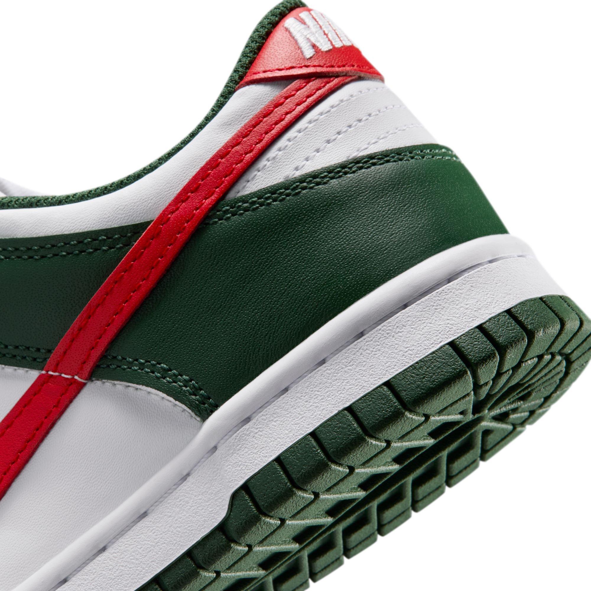 Nike Dunk Low Grade School Boys' "Fir/University Red/White" Shoe