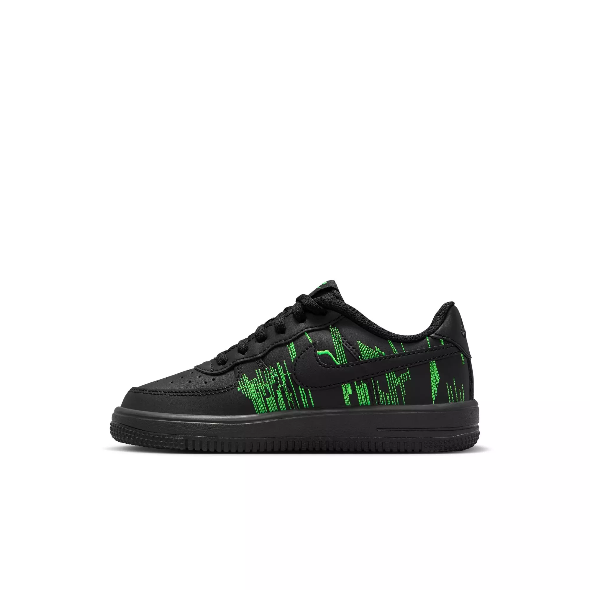 Nike Air Force 1 Low LV8 "Black/Green Strike/Vivid Purple" Preschool Boys' Shoe - BLACK/GREEN