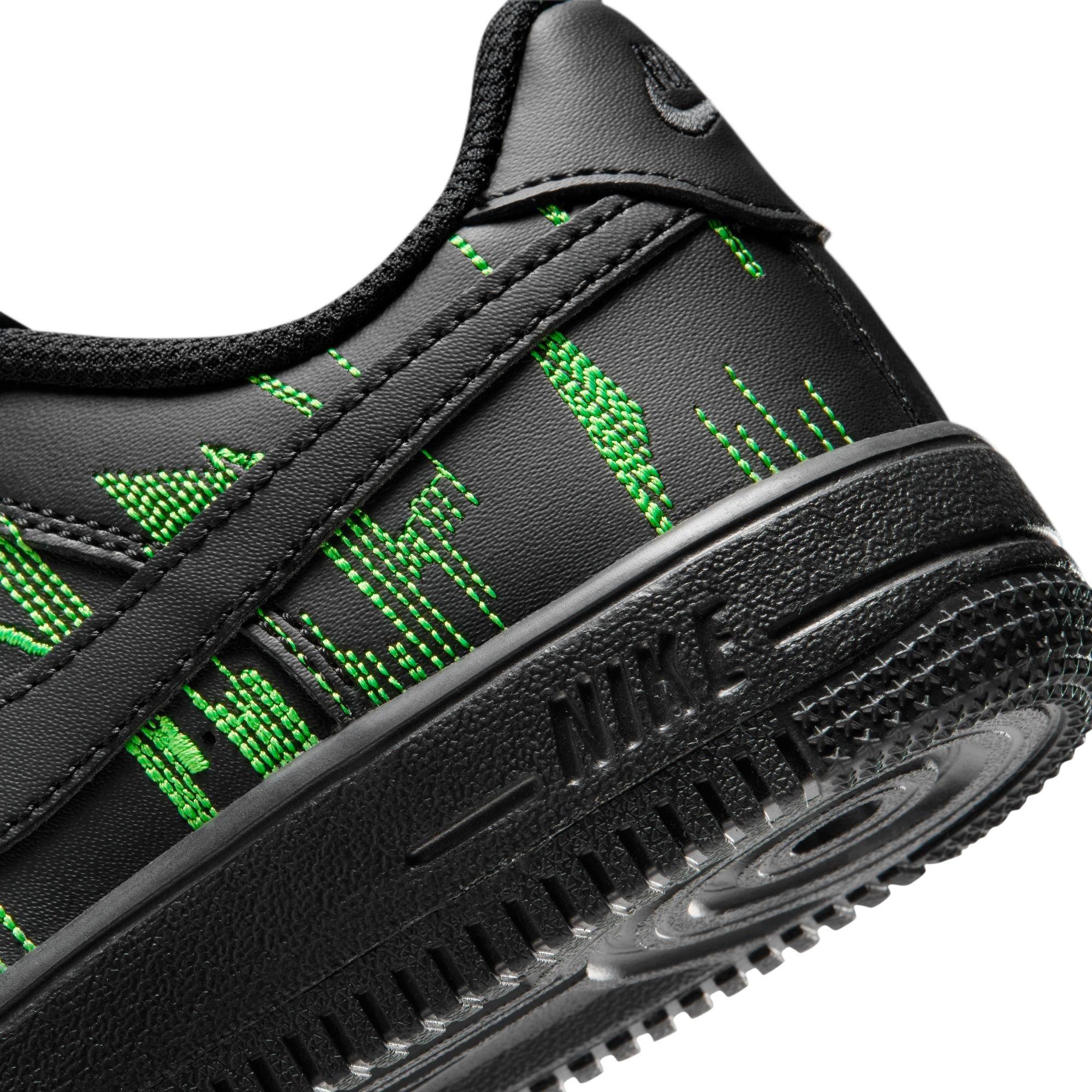 Nike Air Force 1 Low LV8 Preschool Boys' "Black/Green Strike/Vivid Purple" Shoe