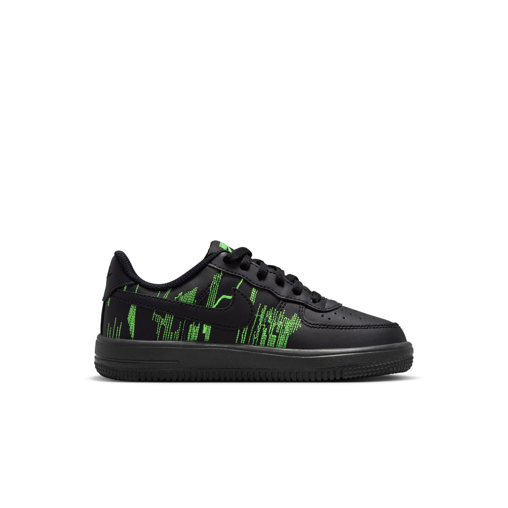 Nike Air Force 1 Low LV8 Preschool Boys' "Black/Green Strike/Vivid Purple" Shoe