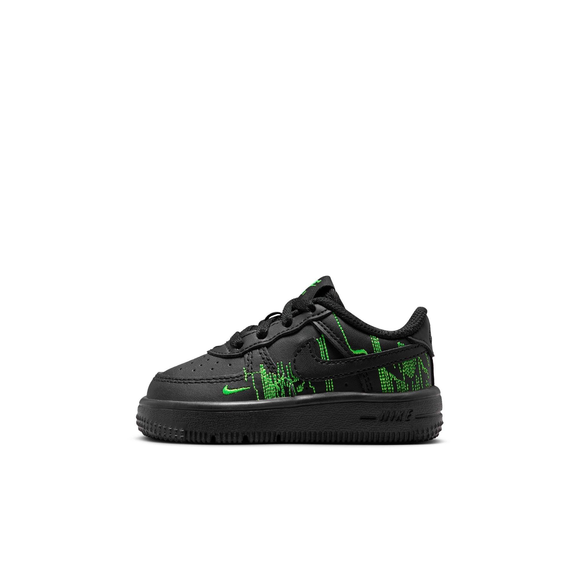 Nike Air Force 1 Low LV8 Toddler Boys' "Black/Green Strike/Vivid Purple" Shoe