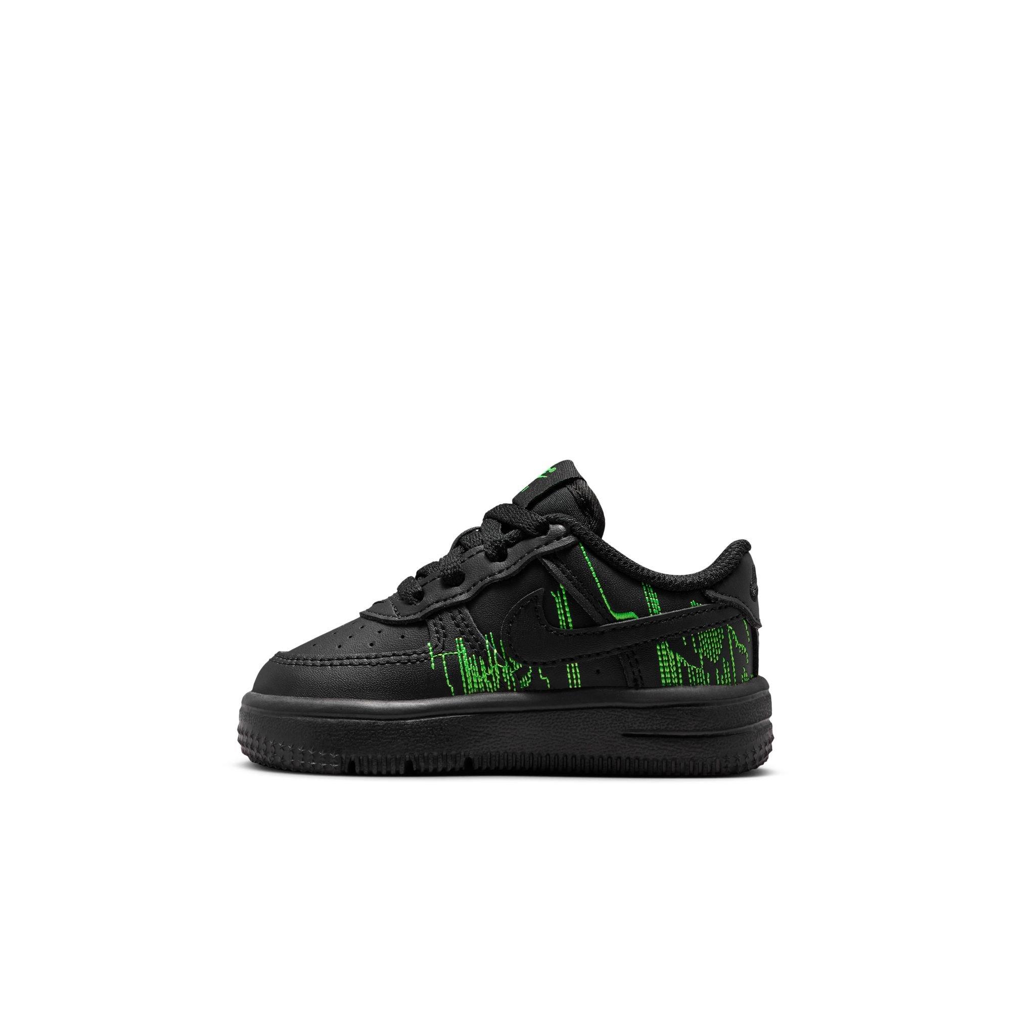Nike Air Force 1 Low LV8 Toddler Boys' "Black/Green Strike/Vivid Purple" Shoe