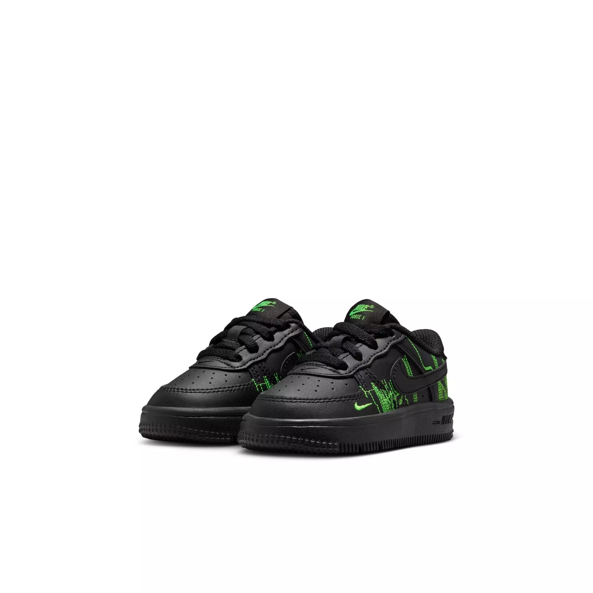Nike Air Force 1 Low LV8 "Black/Green Strike/Vivid Purple" Toddler Boys' Shoe - BLACK/GREEN