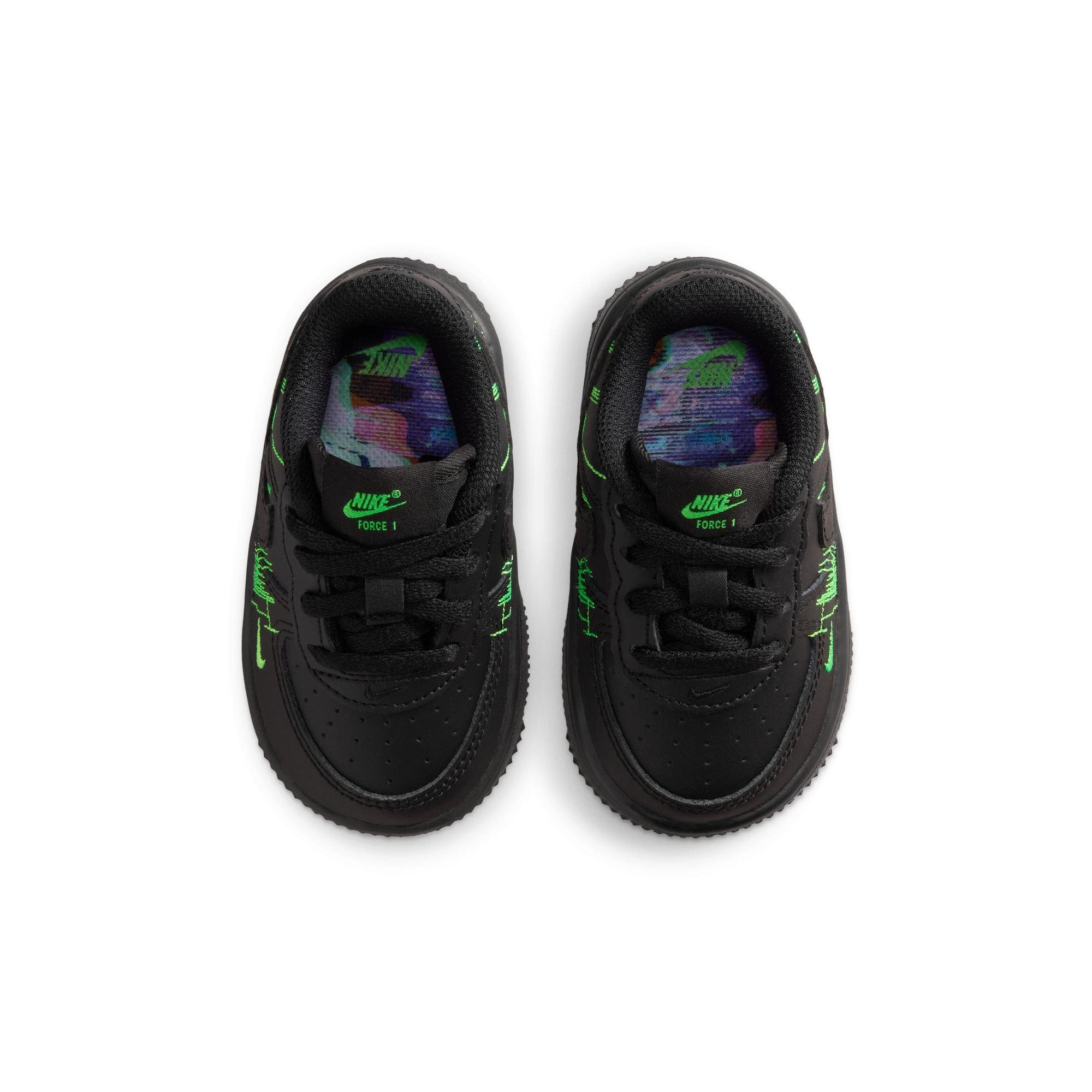 Nike Air Force 1 Low LV8 Toddler Boys' "Black/Green Strike/Vivid Purple" Shoe