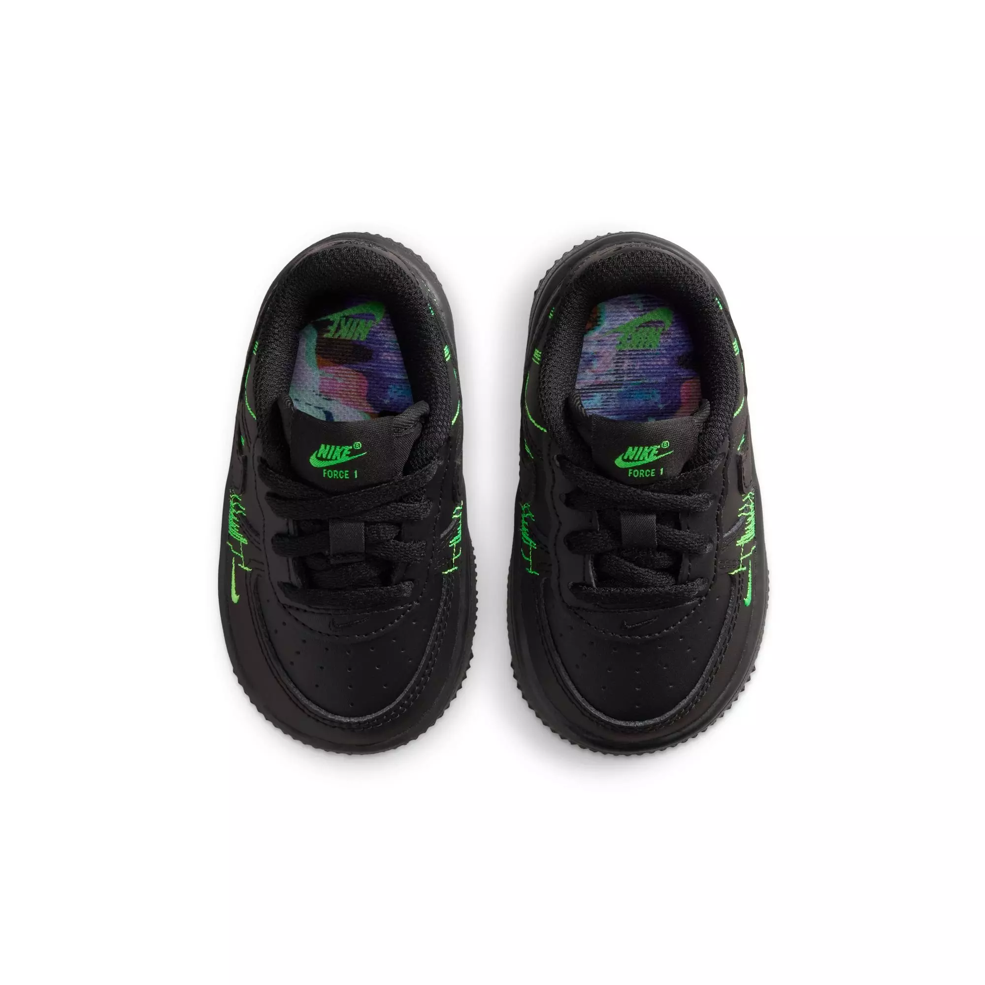 Nike Air Force 1 Low LV8 "Black/Green Strike/Vivid Purple" Toddler Boys' Shoe - BLACK/GREEN
