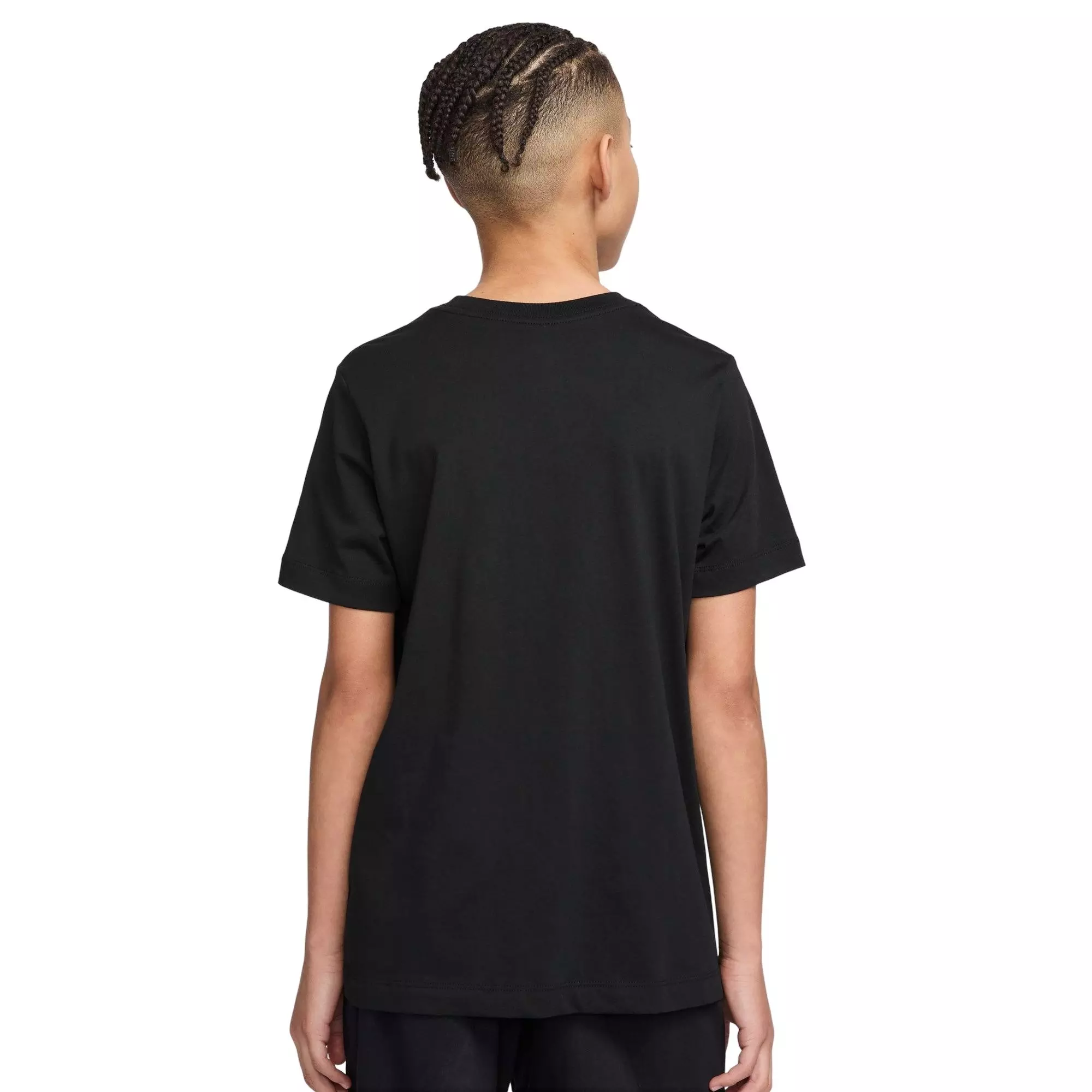 Nike Big Boys' Swoosh Tee - Black - BLACK