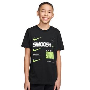Nike Big Boys' Swoosh Tee - Black