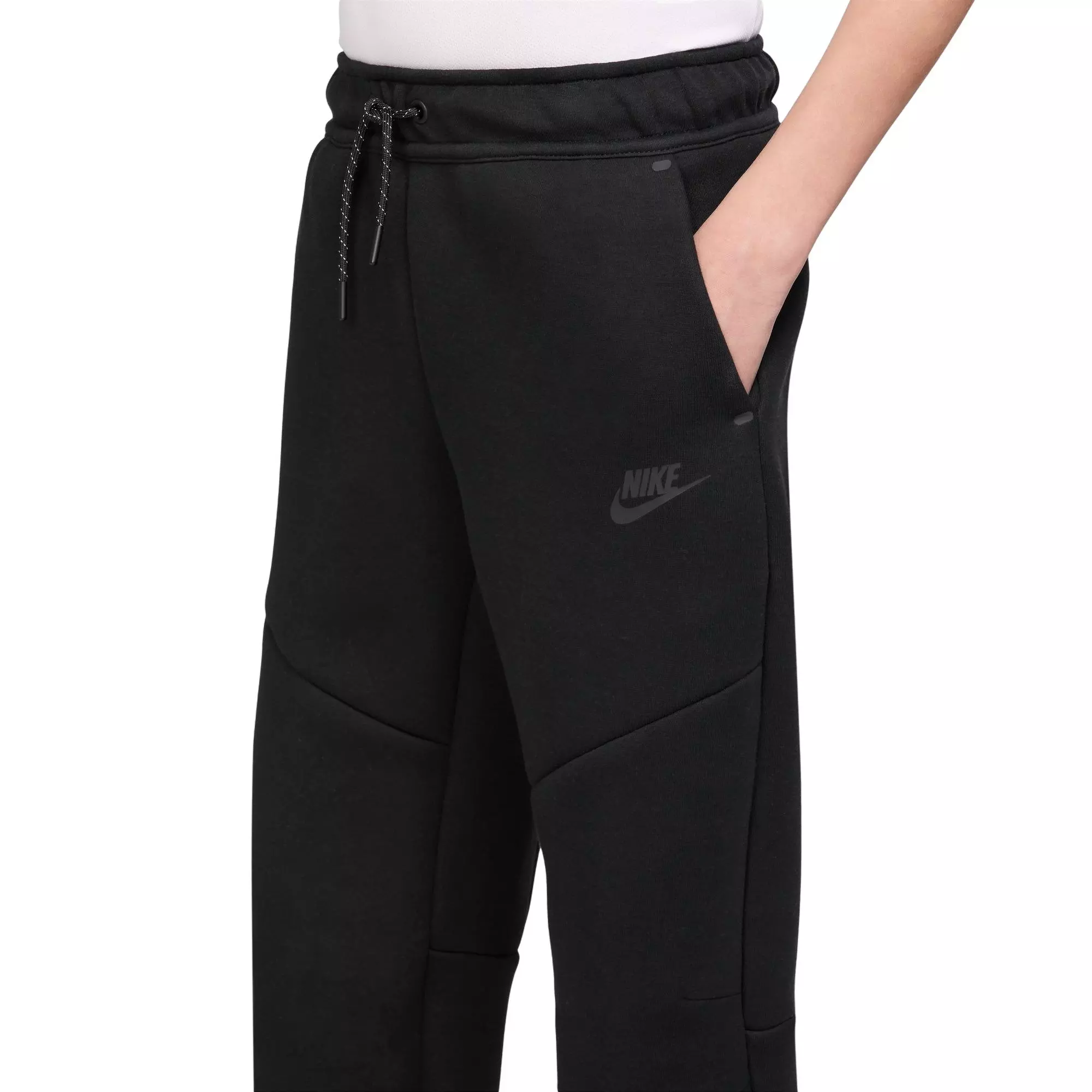Nike Big Boys' Sportswear Tech Fleece Open-Hem Pants - BLACK