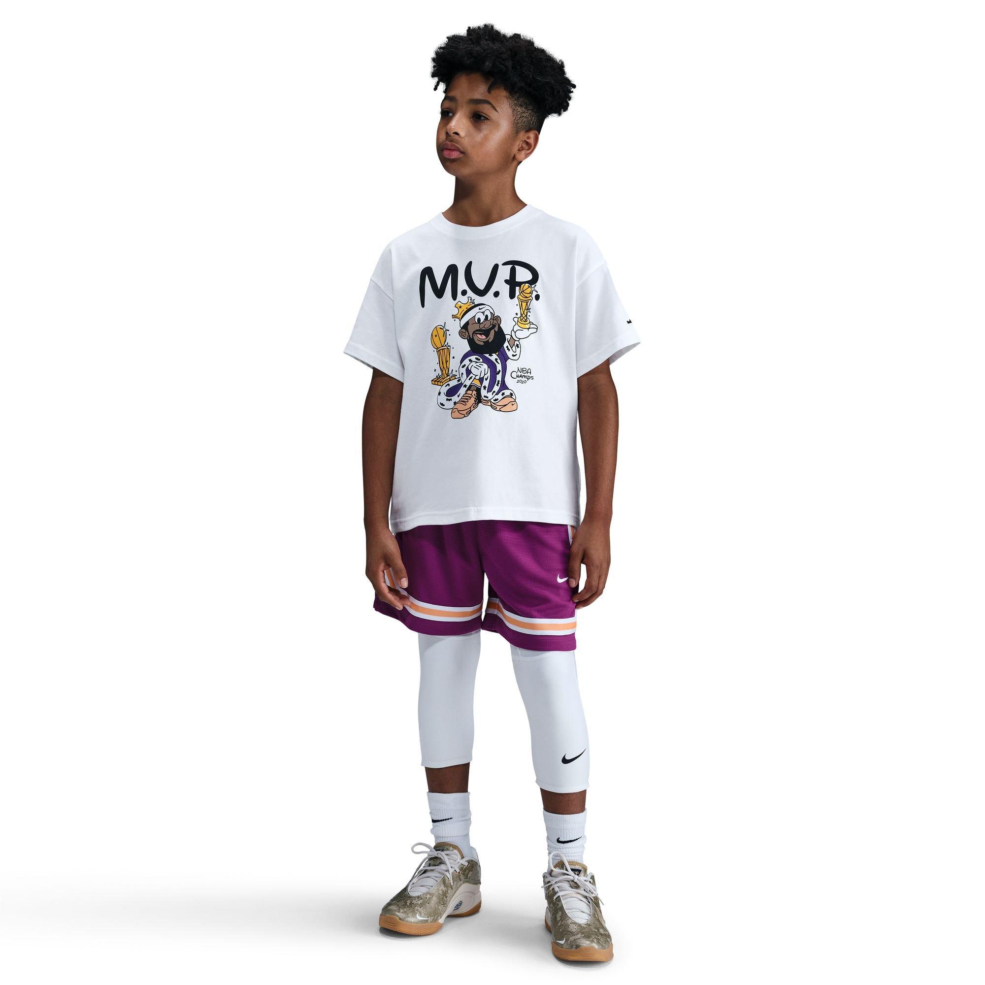 Nike LeBron Max90 "Bubble Boy" Big Kids' Basketball T-Shirt - GREY Thumbnail View 3