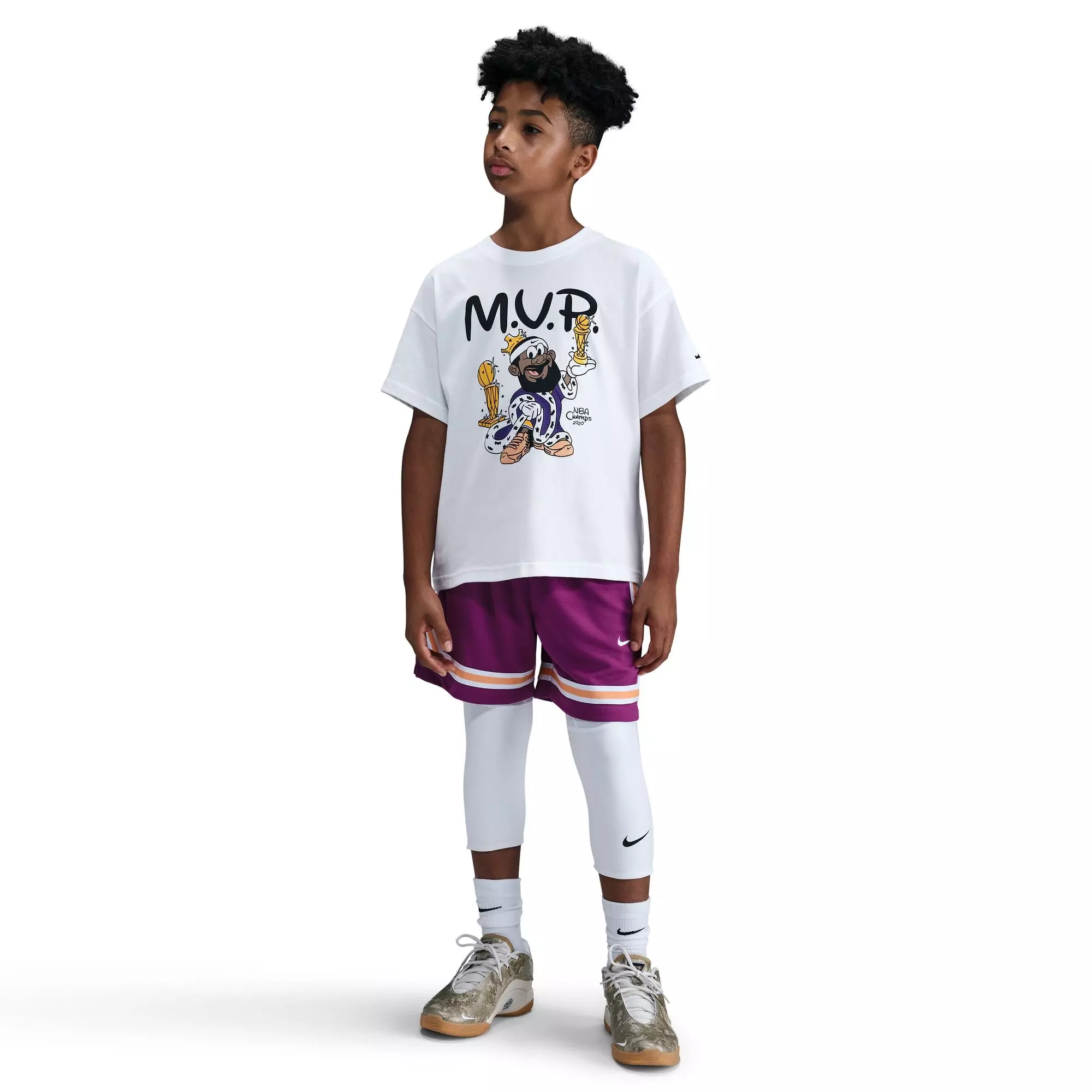 Nike LeBron Max90 "Bubble Boy" Grade School Kids' Basketball T-Shirt - GREY