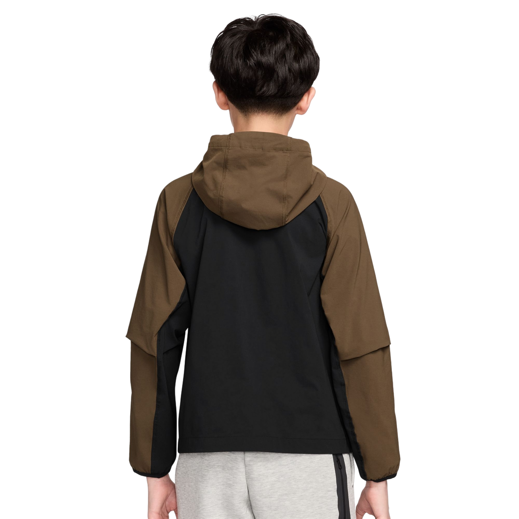 Nike Big Boys' Tech Woven Jacket - Green/Black - GREEN/BLACK Thumbnail View 2