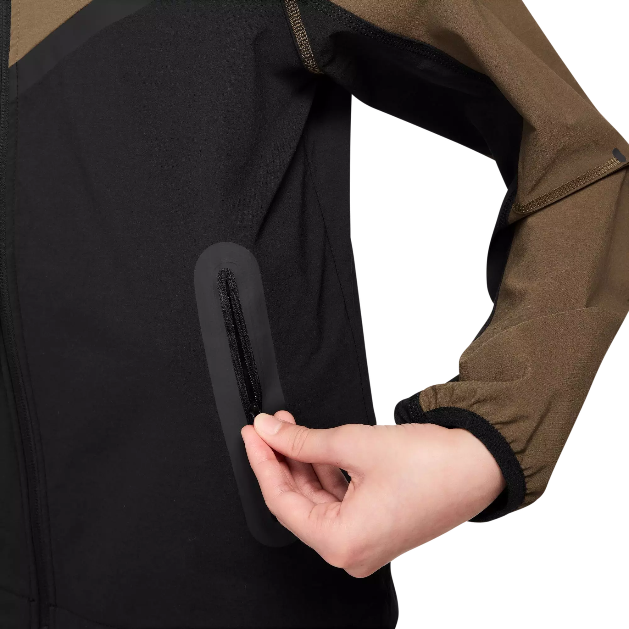 Nike Big Boys' Tech Woven Jacket - GREEN/BLACK