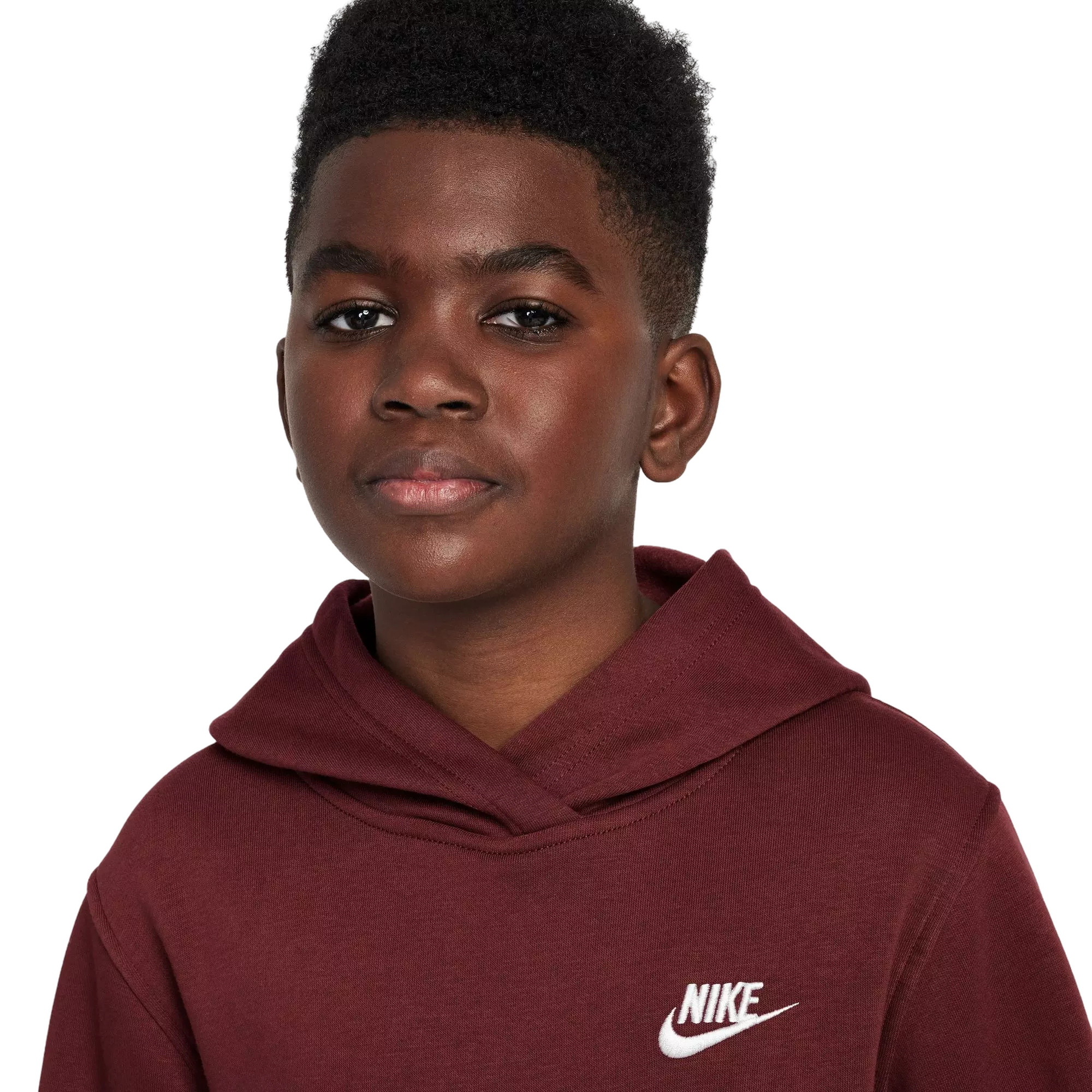 Nike Big Boys' Sportswear Club Fleece Pullover Hoodie - RED