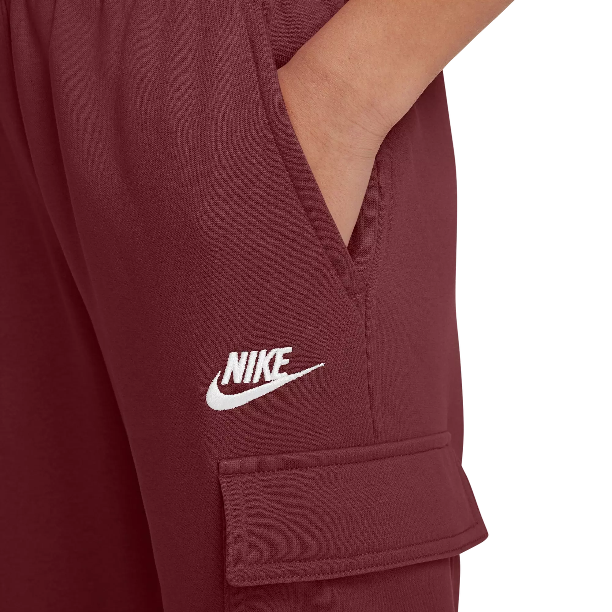 Nike Big Boys' Sportswear Club Fleece Cargo Pants - RED