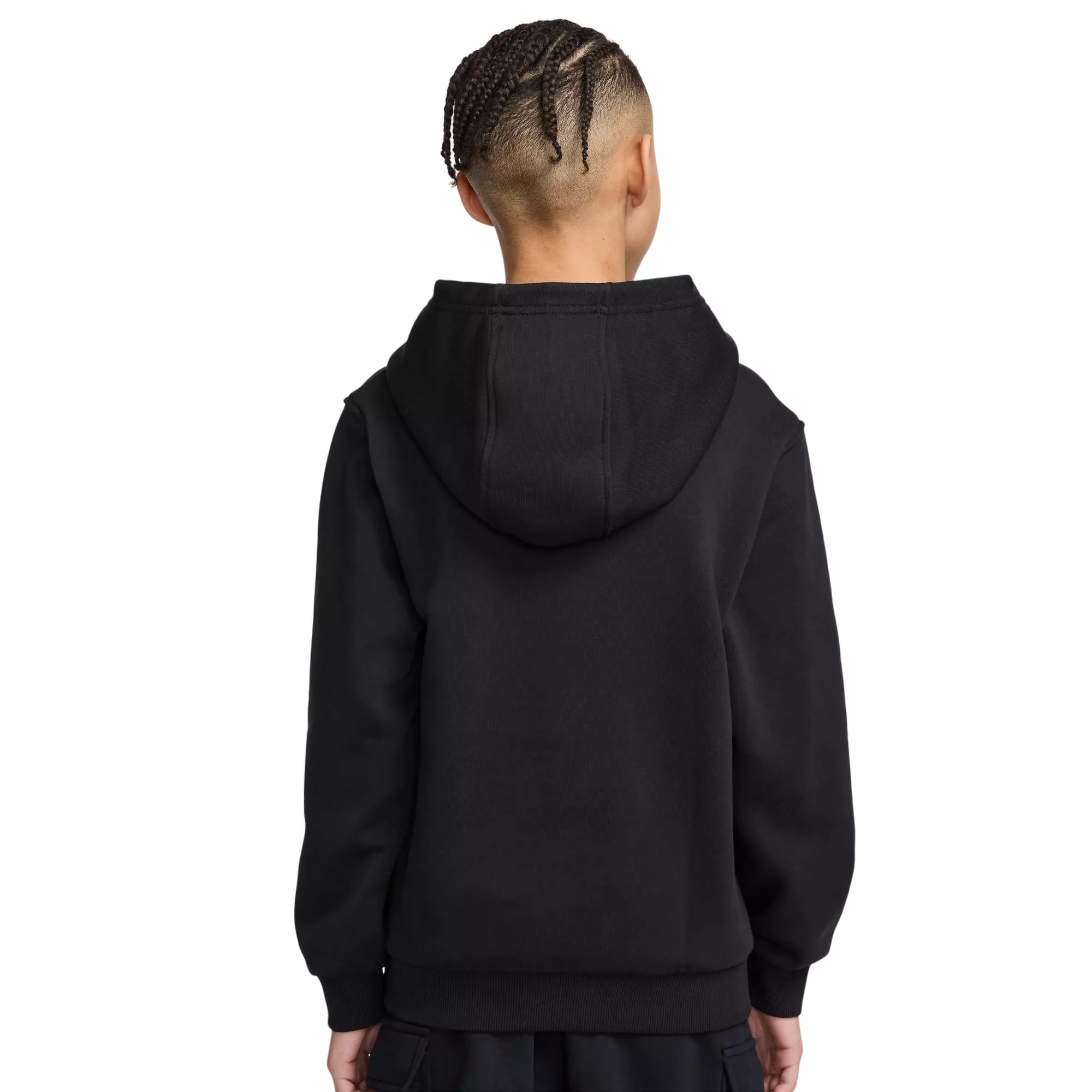 Nike Big Boys' Sportswear Club Fleece Pullover Hoodie - BLACK