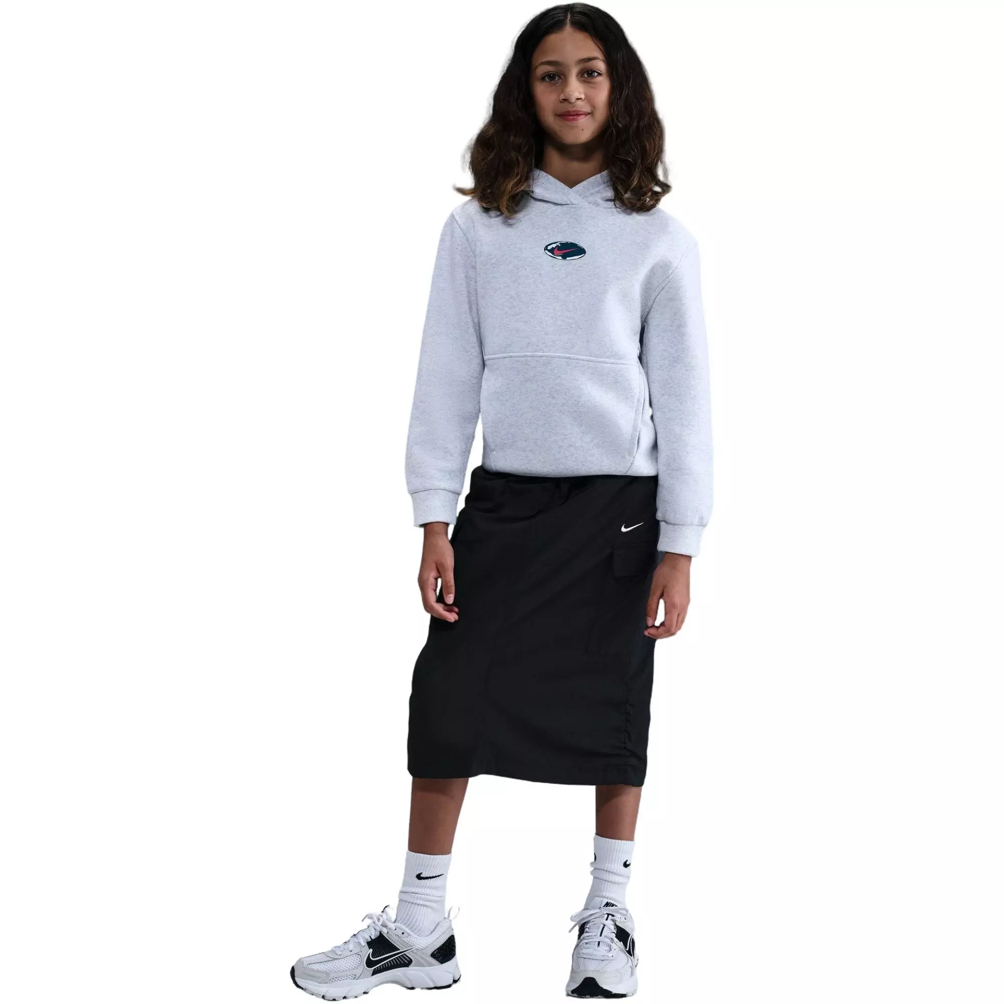 Nike Big Kids' Sportswear Club Fleece Hoodie - GREY