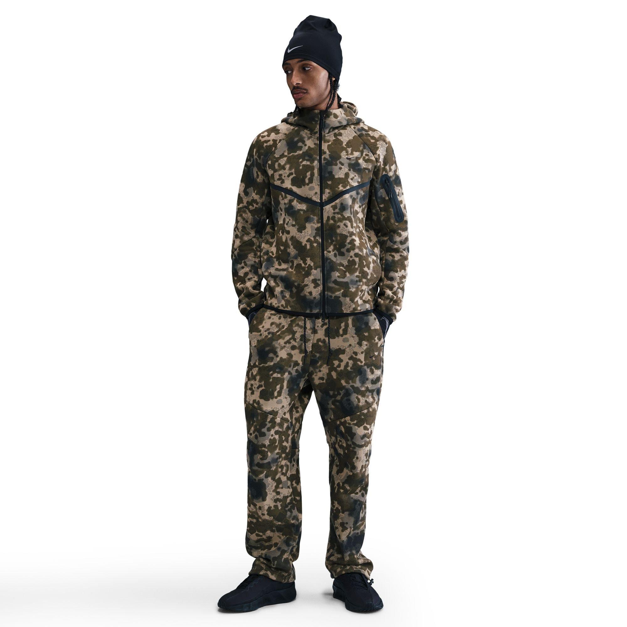 Nike Men's Tech Fleece OH Pants - Camo - OLIVE/BLACK Thumbnail View 1