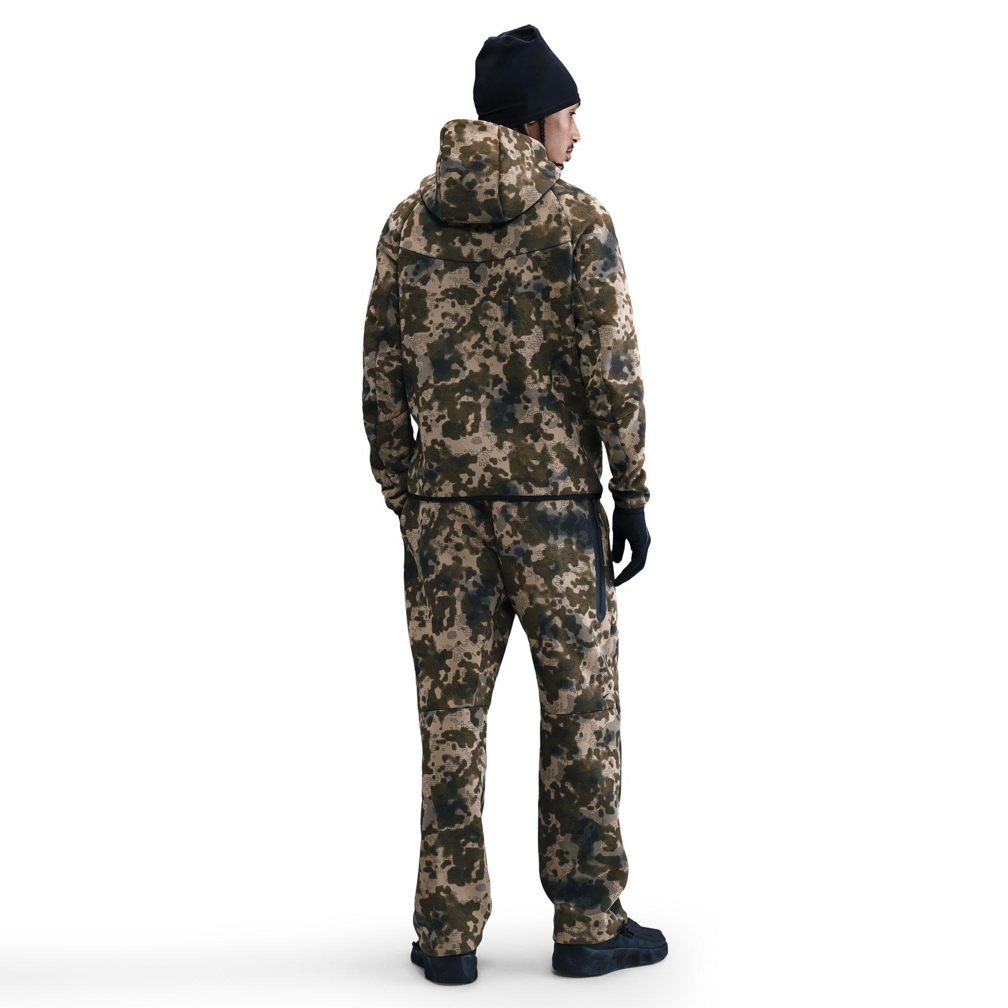 Nike Men's Tech Fleece OH Pants - Camo - OLIVE/BLACK Thumbnail View 2