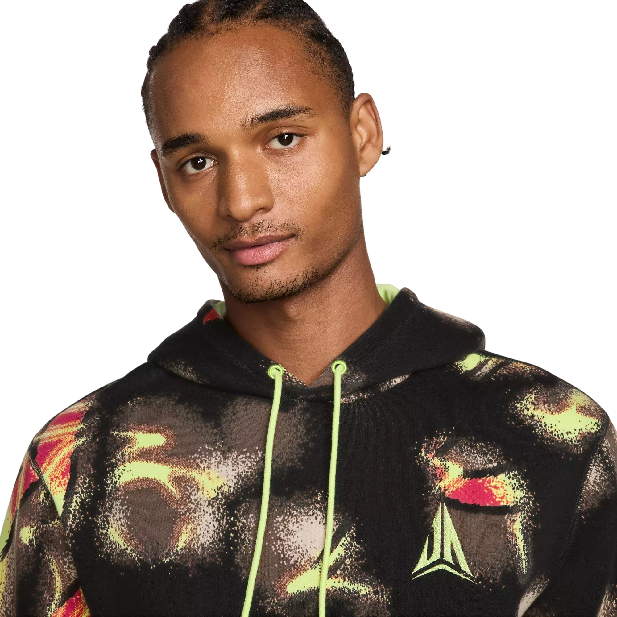 Nike Men's Ja Club Fleece Pullover Hoodie - BLACK/YELLOW