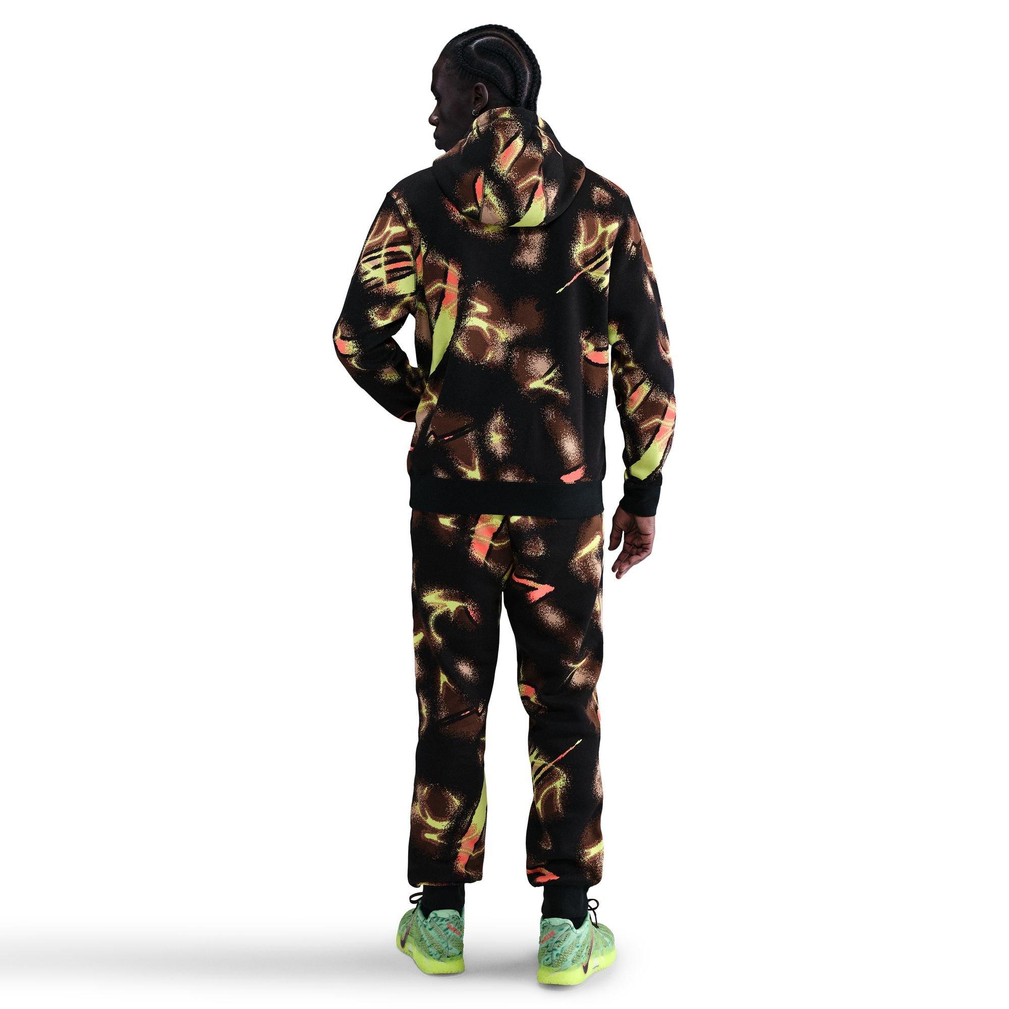 Nike Men's Ja Club Fleece Basketball Joggers - BLACK/YELLOW Thumbnail View 2