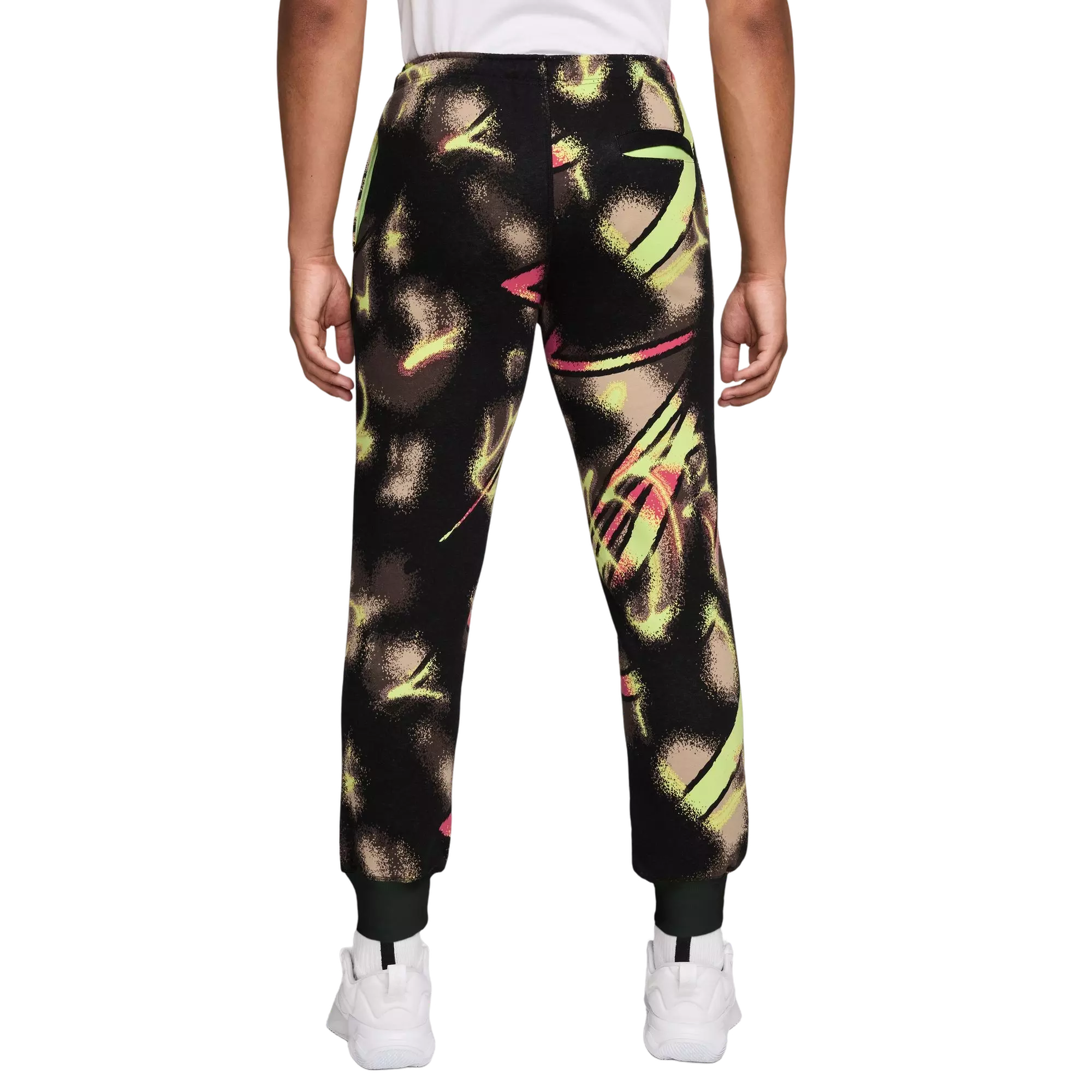 Nike Men's Ja Club Fleece Basketball Joggers - BLACK/YELLOW