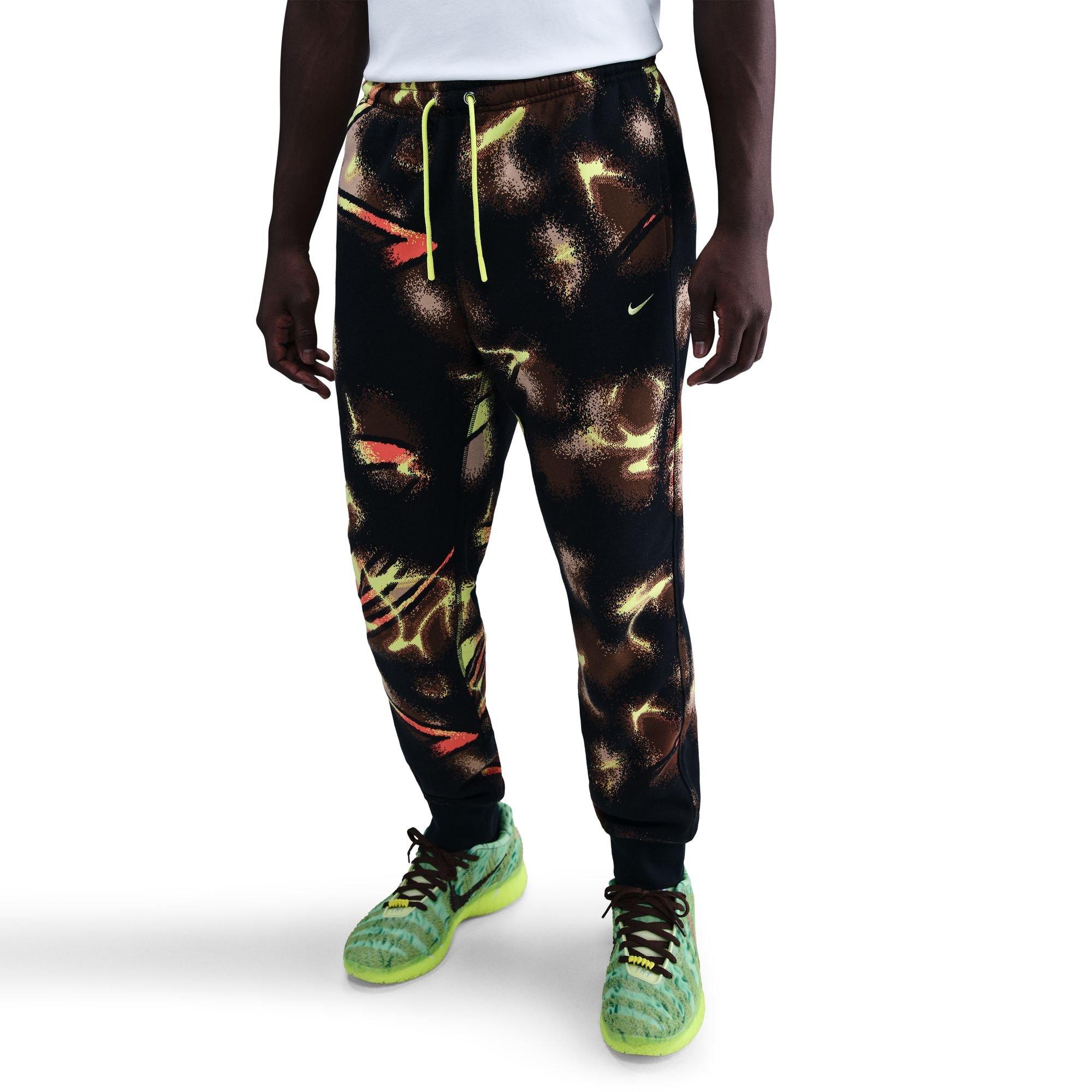 Nike Men's Ja Club Fleece Basketball Joggers - BLACK/YELLOW Thumbnail View 3