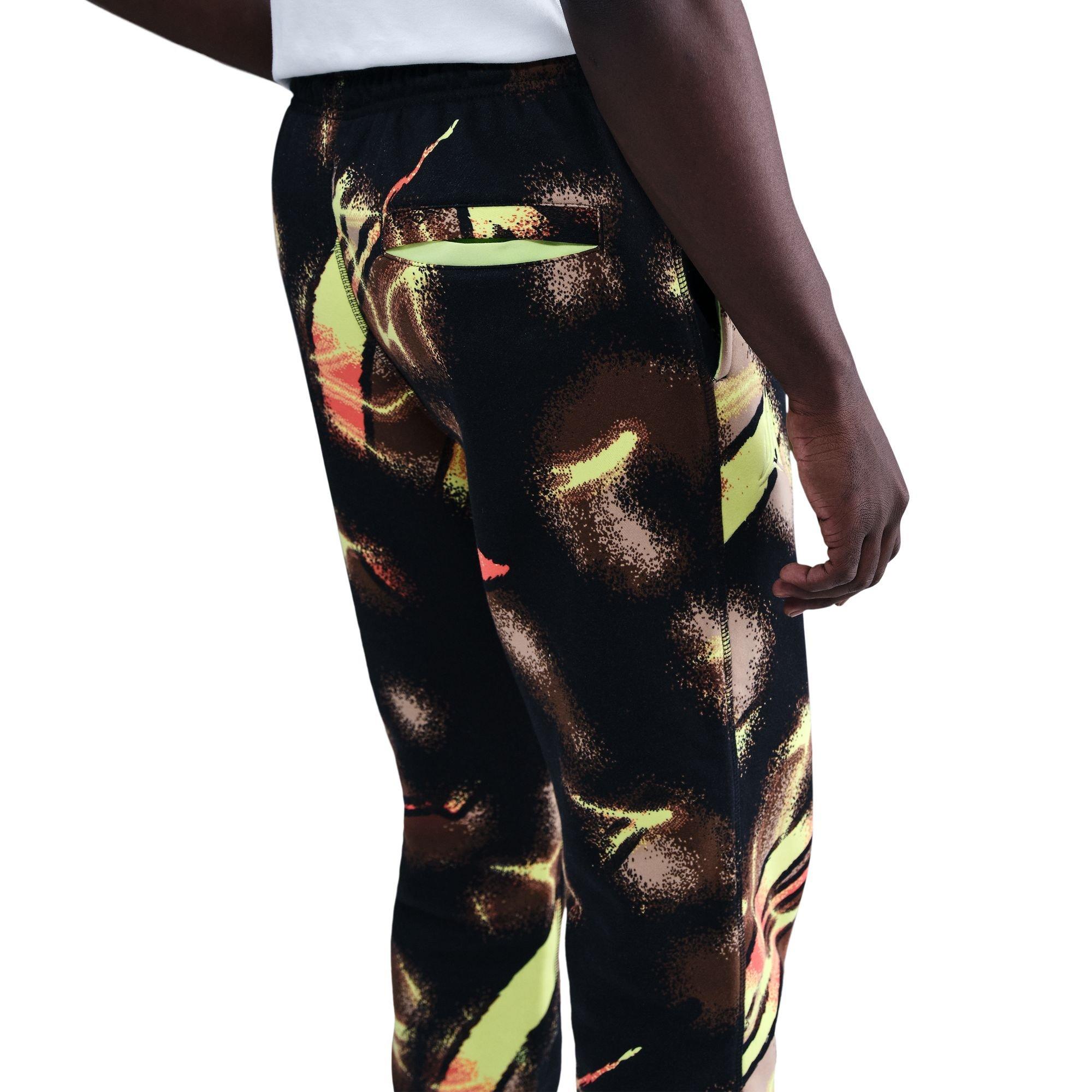 Nike Men's Ja Club Fleece Basketball Joggers - BLACK/YELLOW Thumbnail View 4