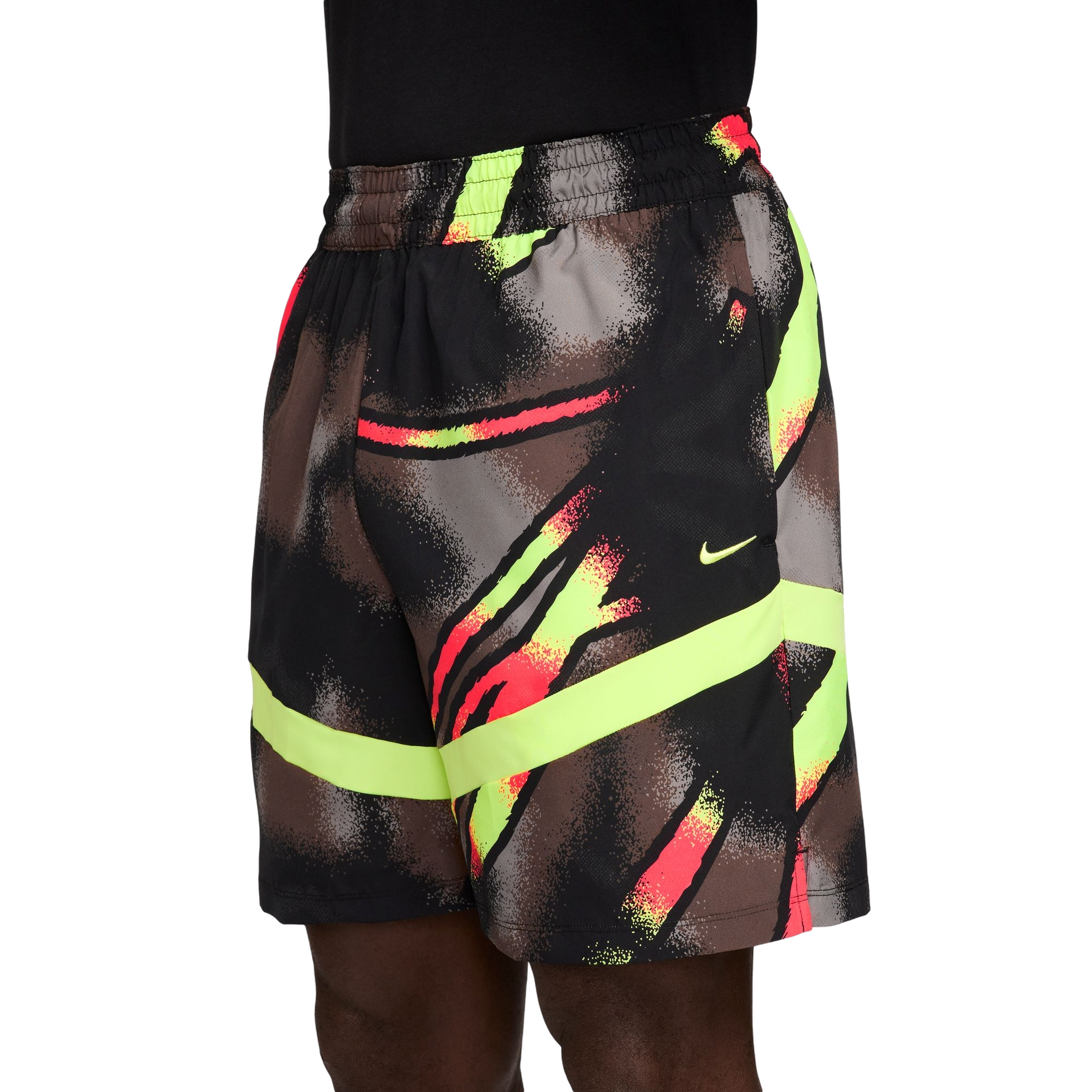 Nike Men's Ja 6" Dri-FIT Icon Basketball Shorts - BLACK/YELLOW Thumbnail View 3