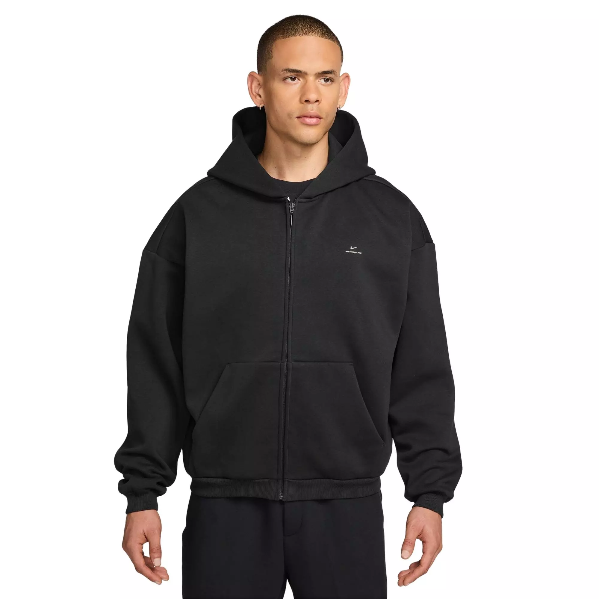 Nike Men's Therma-FIT SI Brushed Full-Zip Hoodie - Black - BLACK