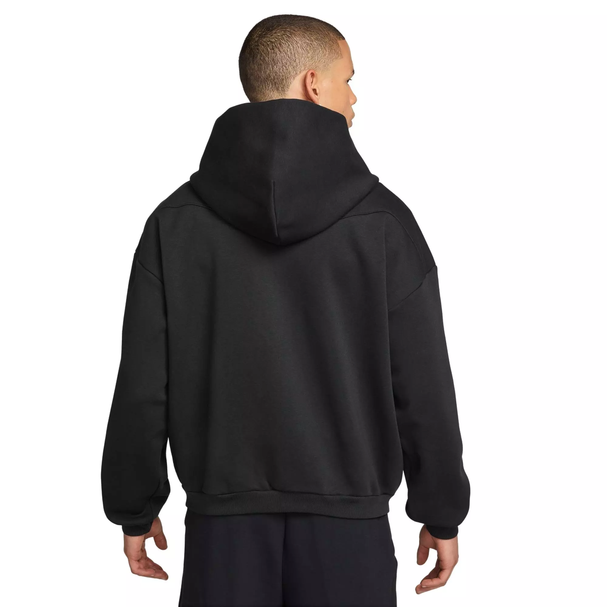 Nike Men's Standard Issue Brushed Full-Zip Hoodie - Black - BLACK