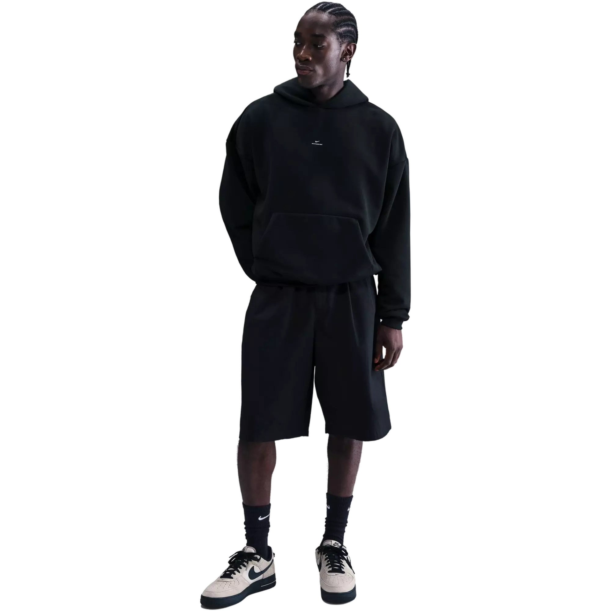 Nike Men's Therma-FIT Brushed Pullover Hoodie - Black - BLACK
