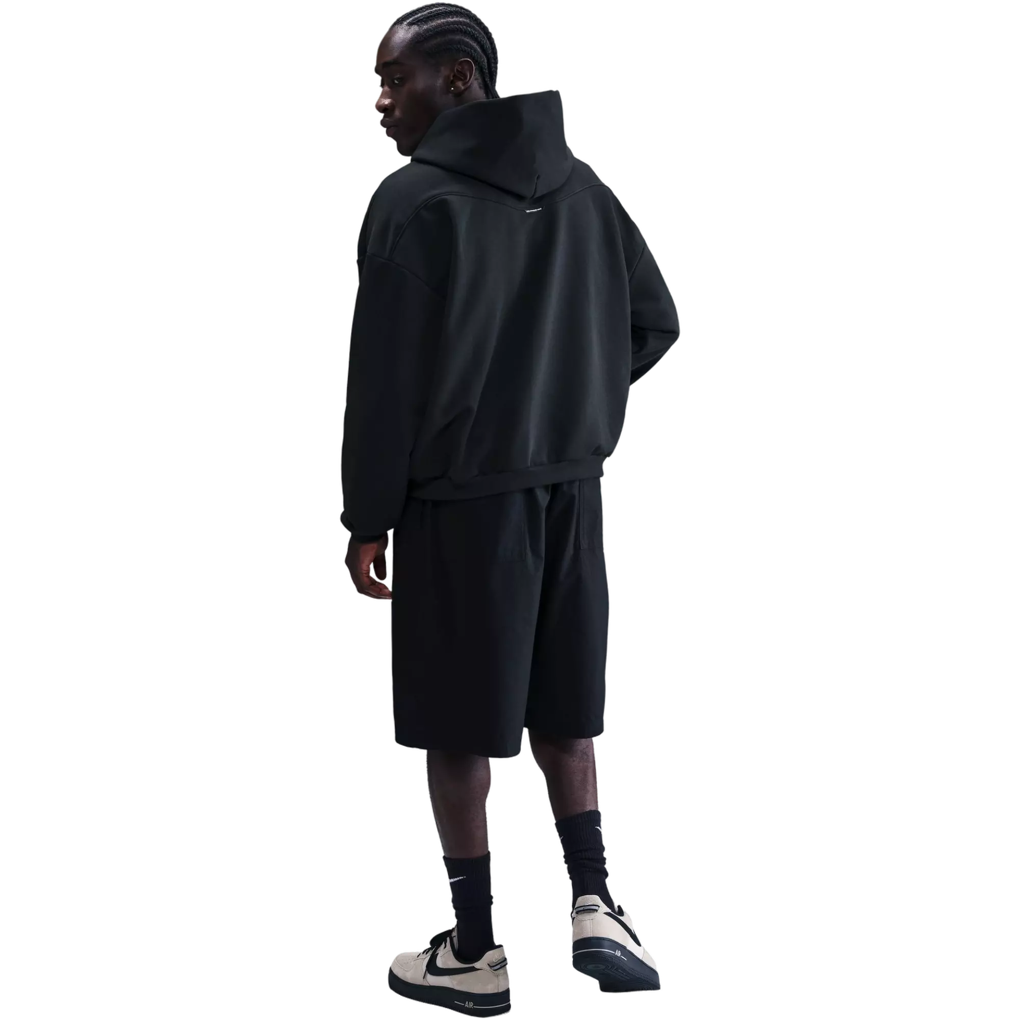 Nike Men's Standard Issue Brushed Pullover Hoodie - Black - BLACK