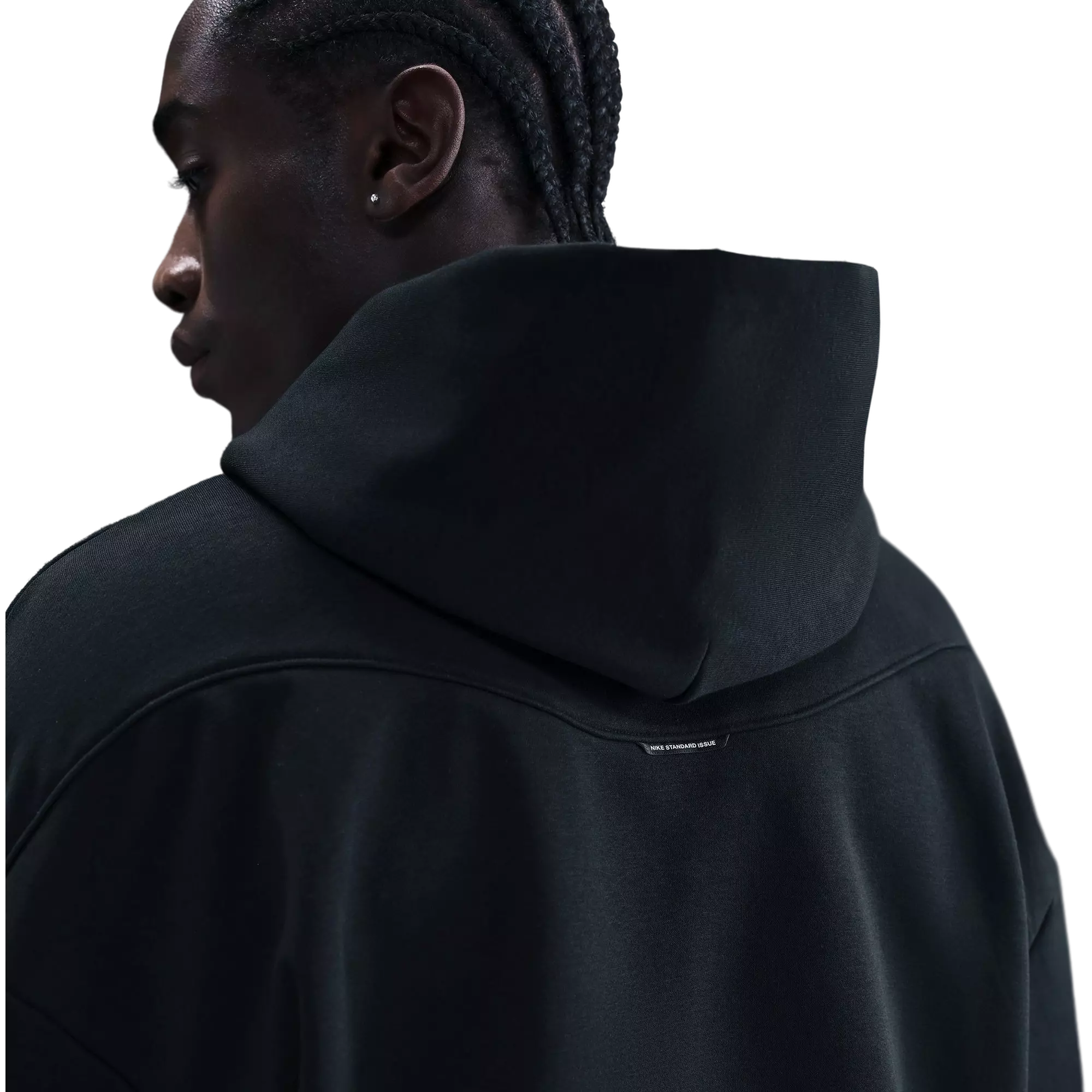 Nike Men's Standard Issue Brushed Pullover Hoodie - Black - BLACK