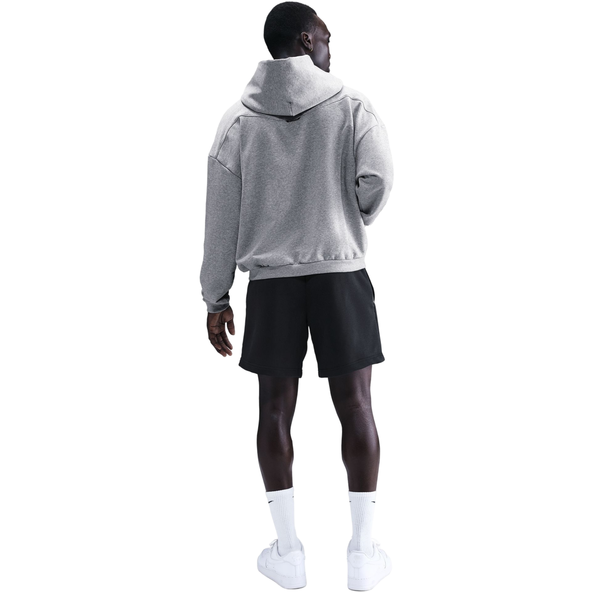 Nike Men's Standard Issue Brushed Pullover Hoodie - Grey - GREY Thumbnail View 2