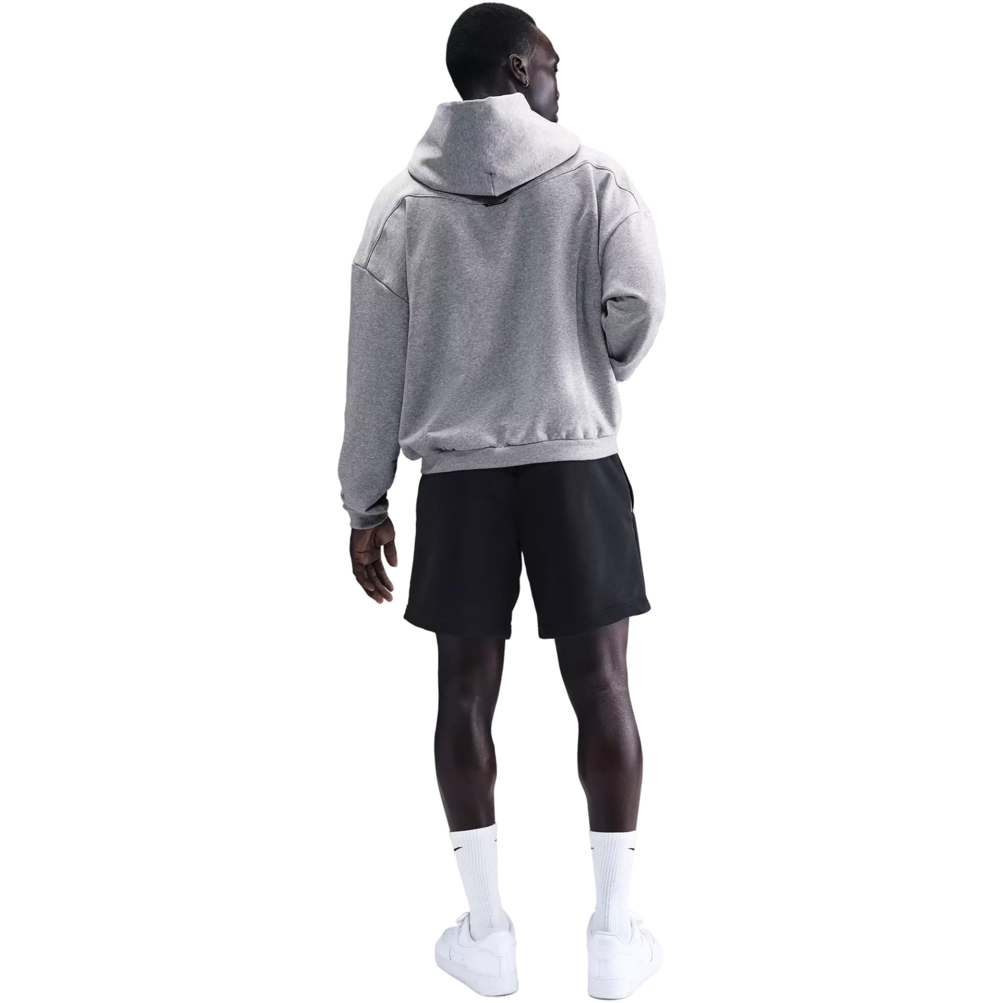 Nike Men's Standard Issue Brushed Pullover Hoodie - Grey - GREY