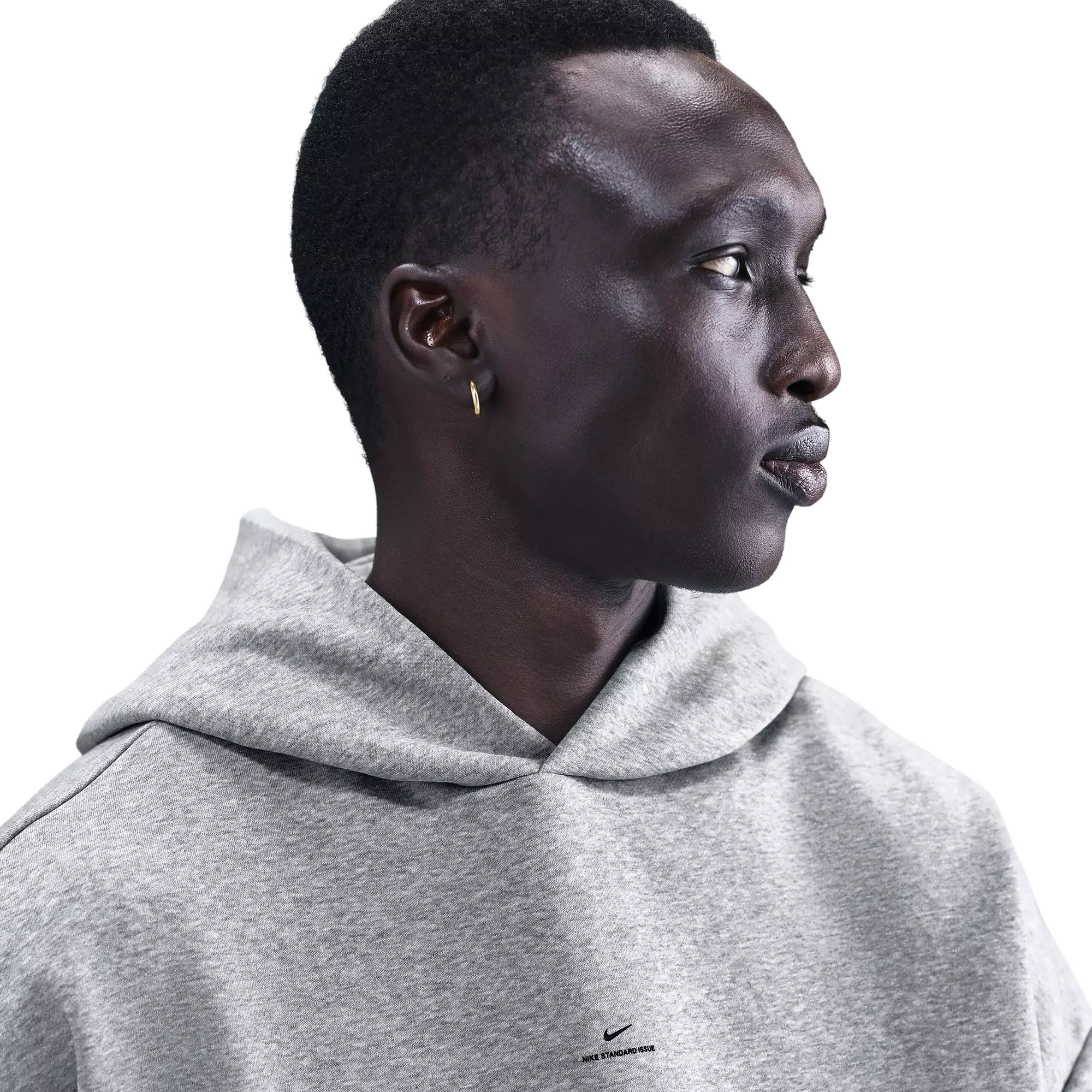 Nike Men's Standard Issue Brushed Pullover Hoodie - Grey - GREY