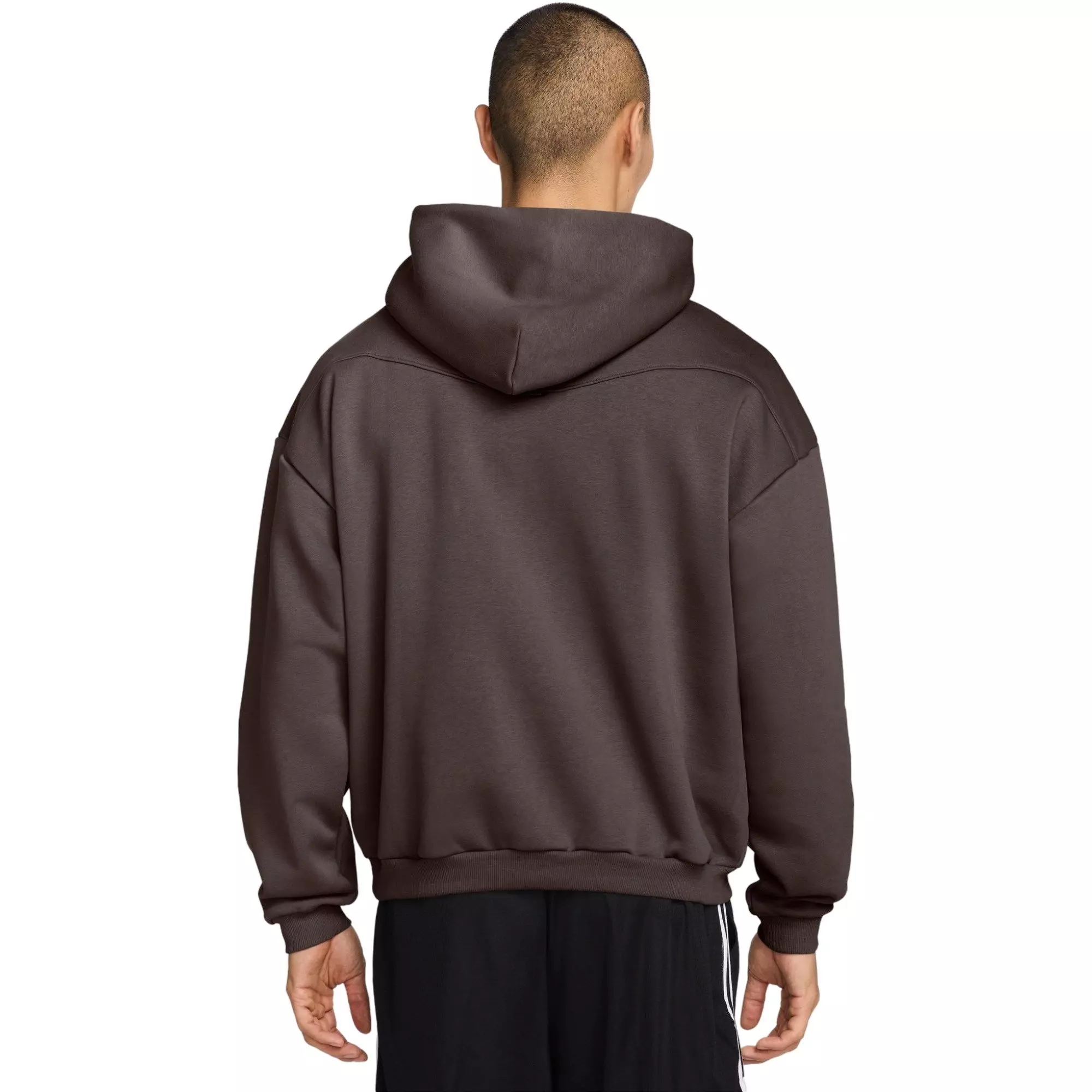 Nike Men's Standard Issue Therma-FIT Brushed Basketball Pullover Hoodie - Dark Brown - DARK BROWN