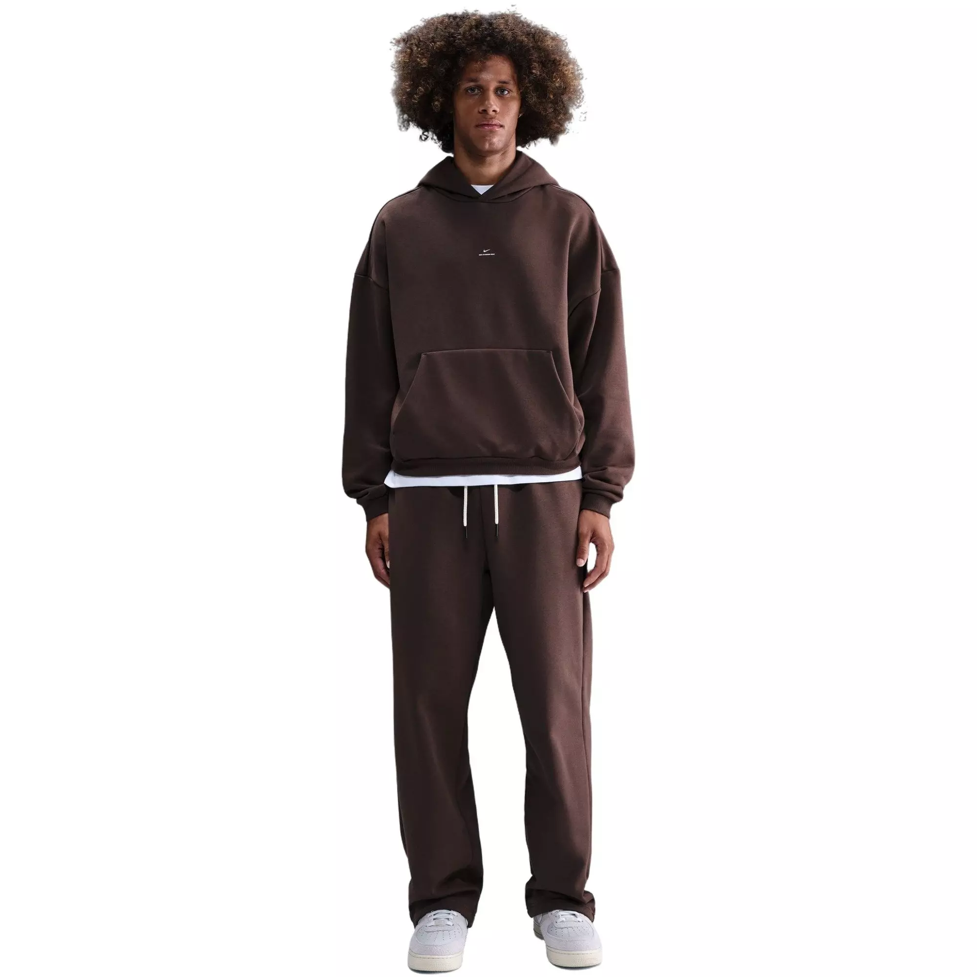 Nike Men's Standard Issue Therma-FIT Brushed Basketball Pullover Hoodie - Dark Brown - DARK BROWN