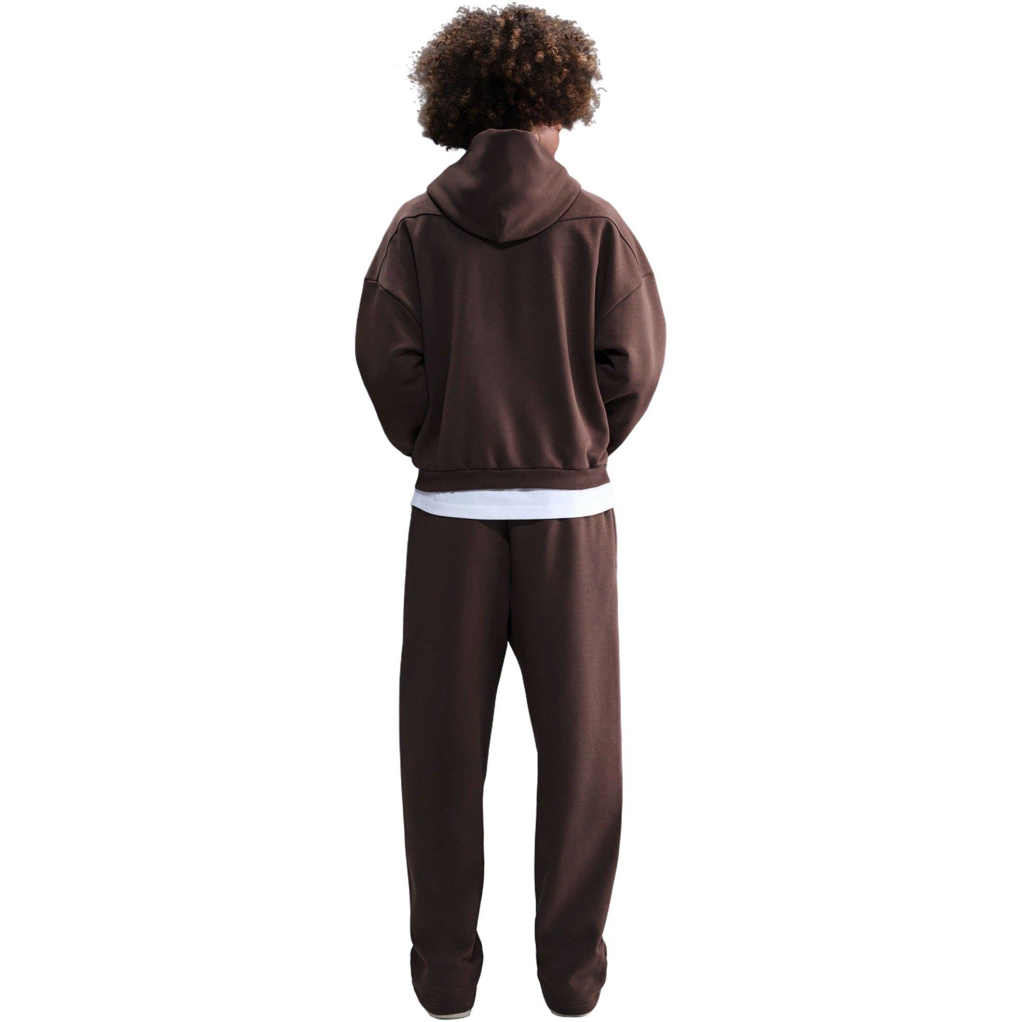 Nike Men's Standard Issue Therma-FIT Brushed Basketball Pullover Hoodie - Dark Brown - DARK BROWN Thumbnail View 8