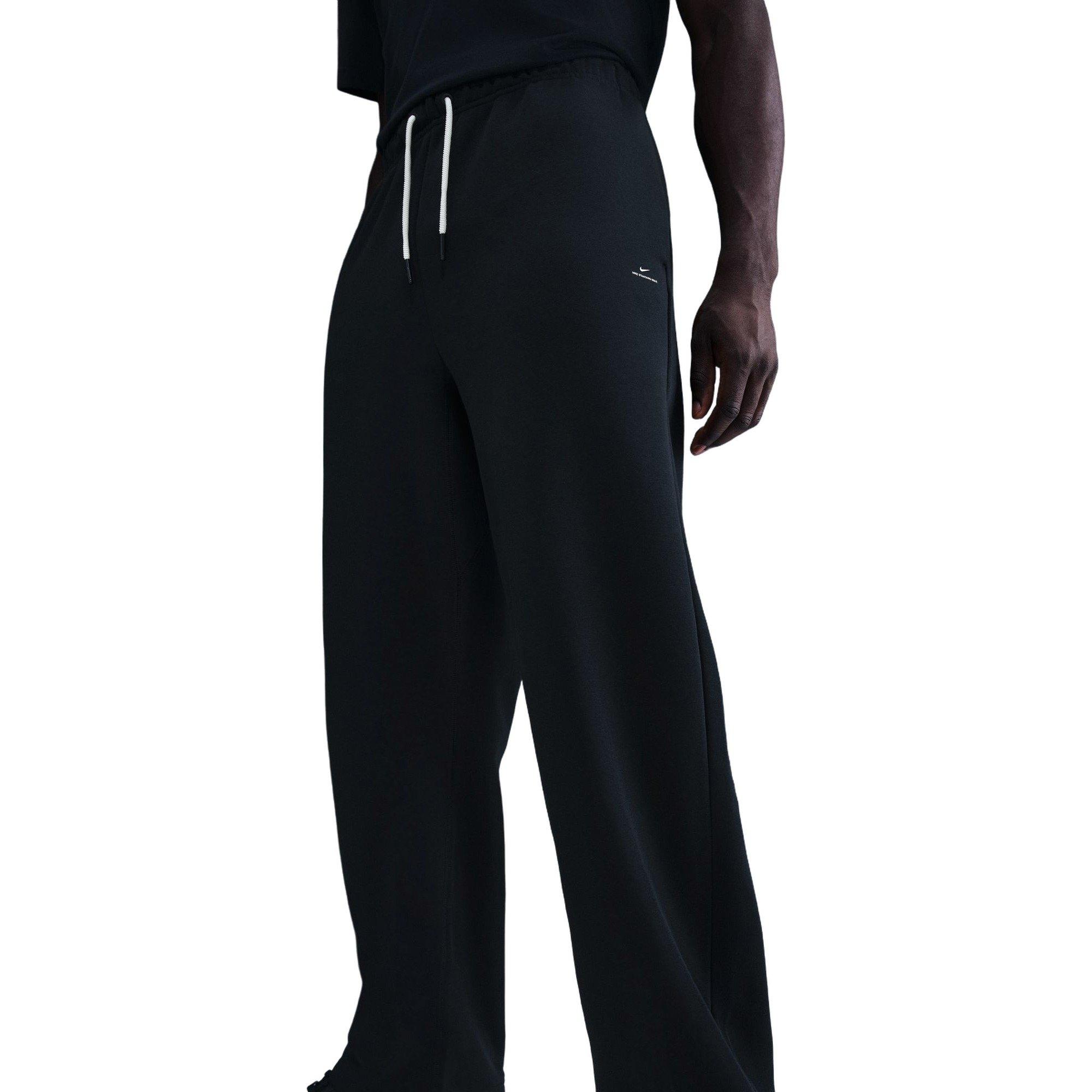 Nike Men's Standard Issue Brushed Open Hem Pants - Black - BLACK Thumbnail View 3